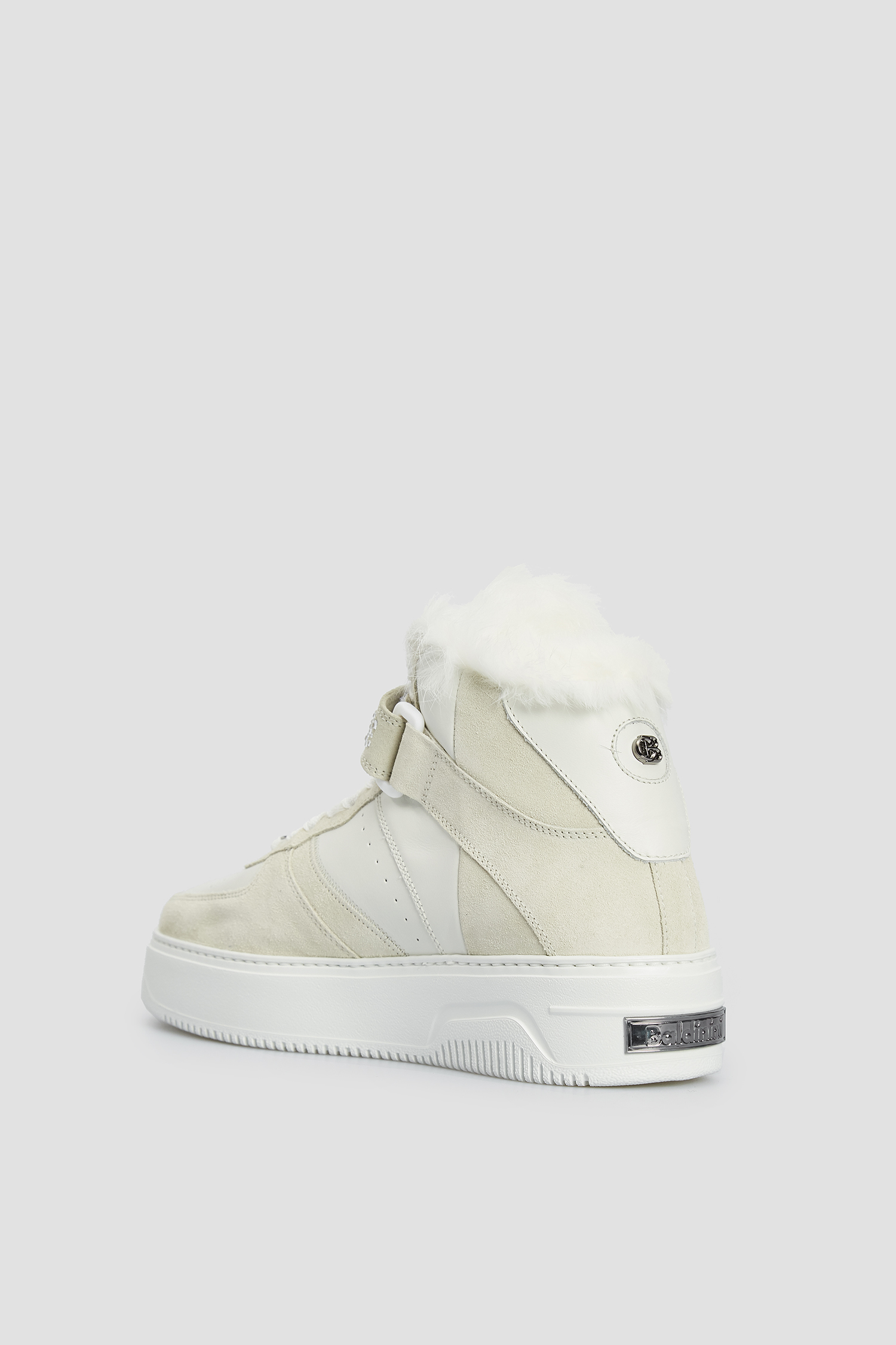 Женские бежевые кожаные хайтопы BALDININI D2BL35VICR;9002