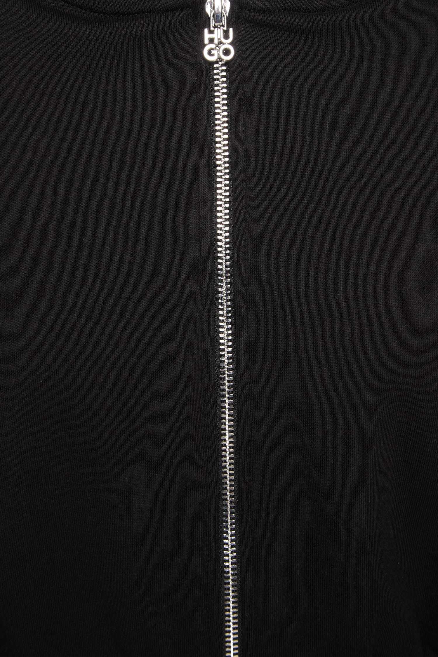 Женская черная кофта на молнии HUGO 50536945;001