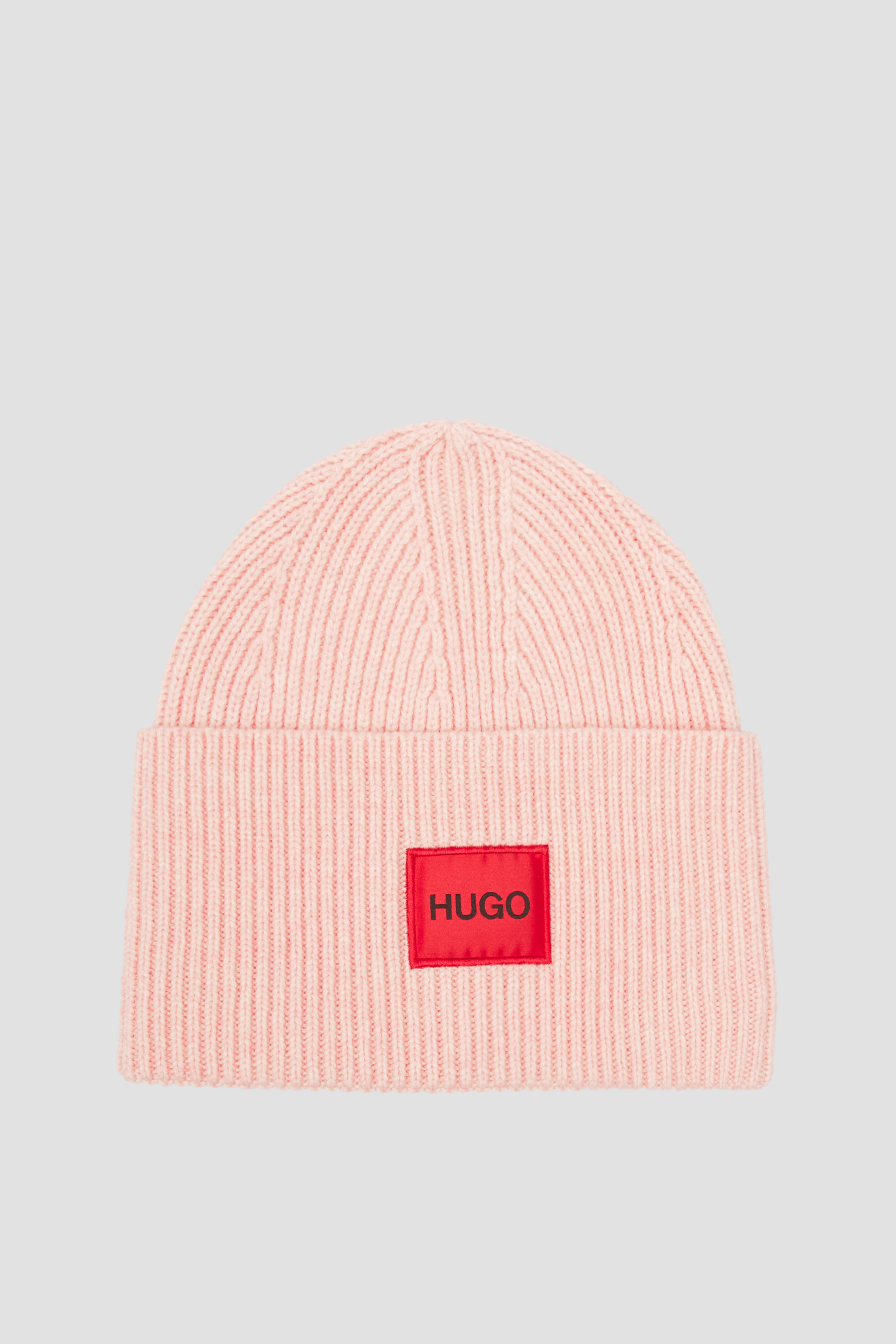 Жіноча рожева вовняна шапка HUGO 50461231;684