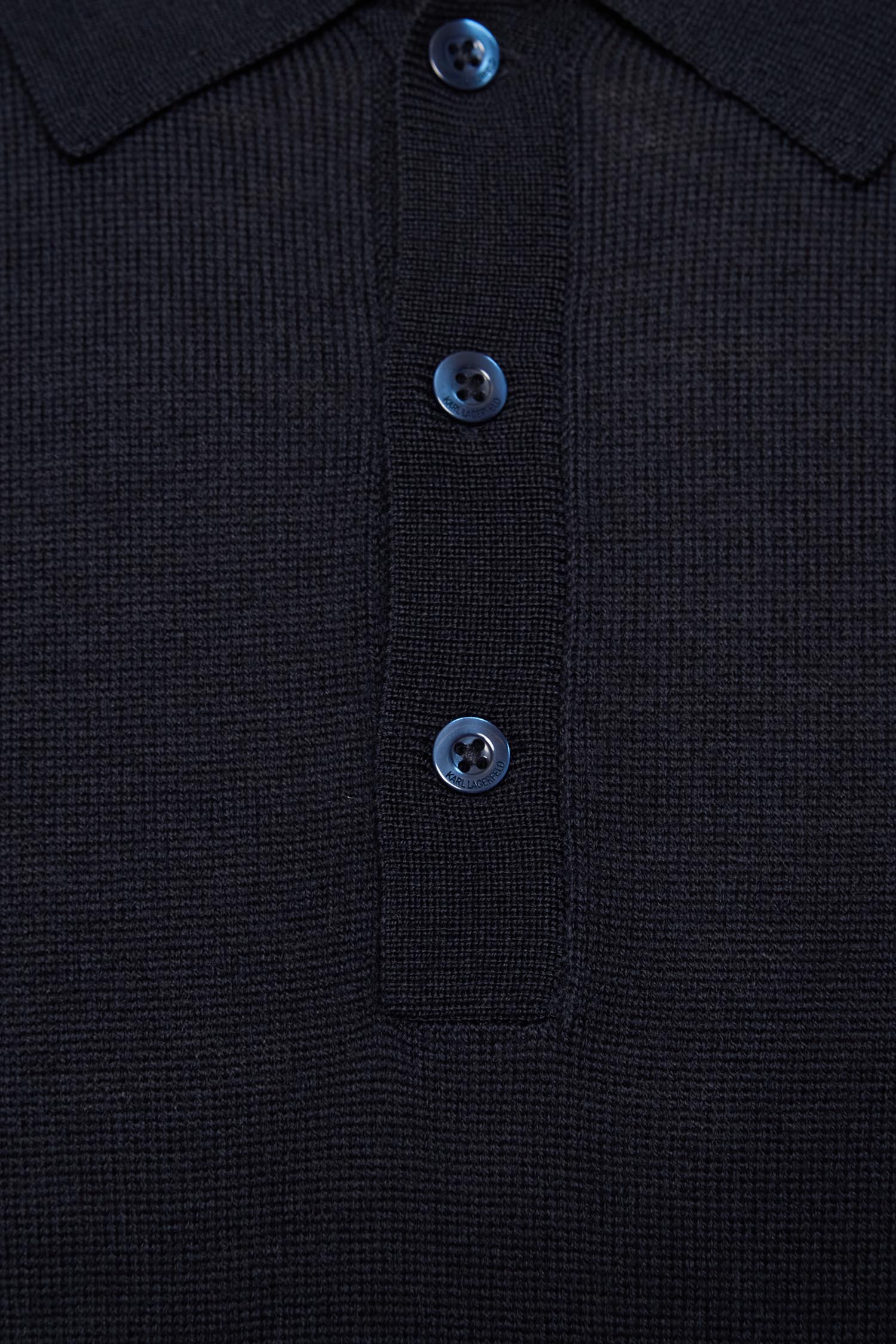 Чоловіче темно-синє вовняне поло Karl Lagerfeld 554399.655007;690