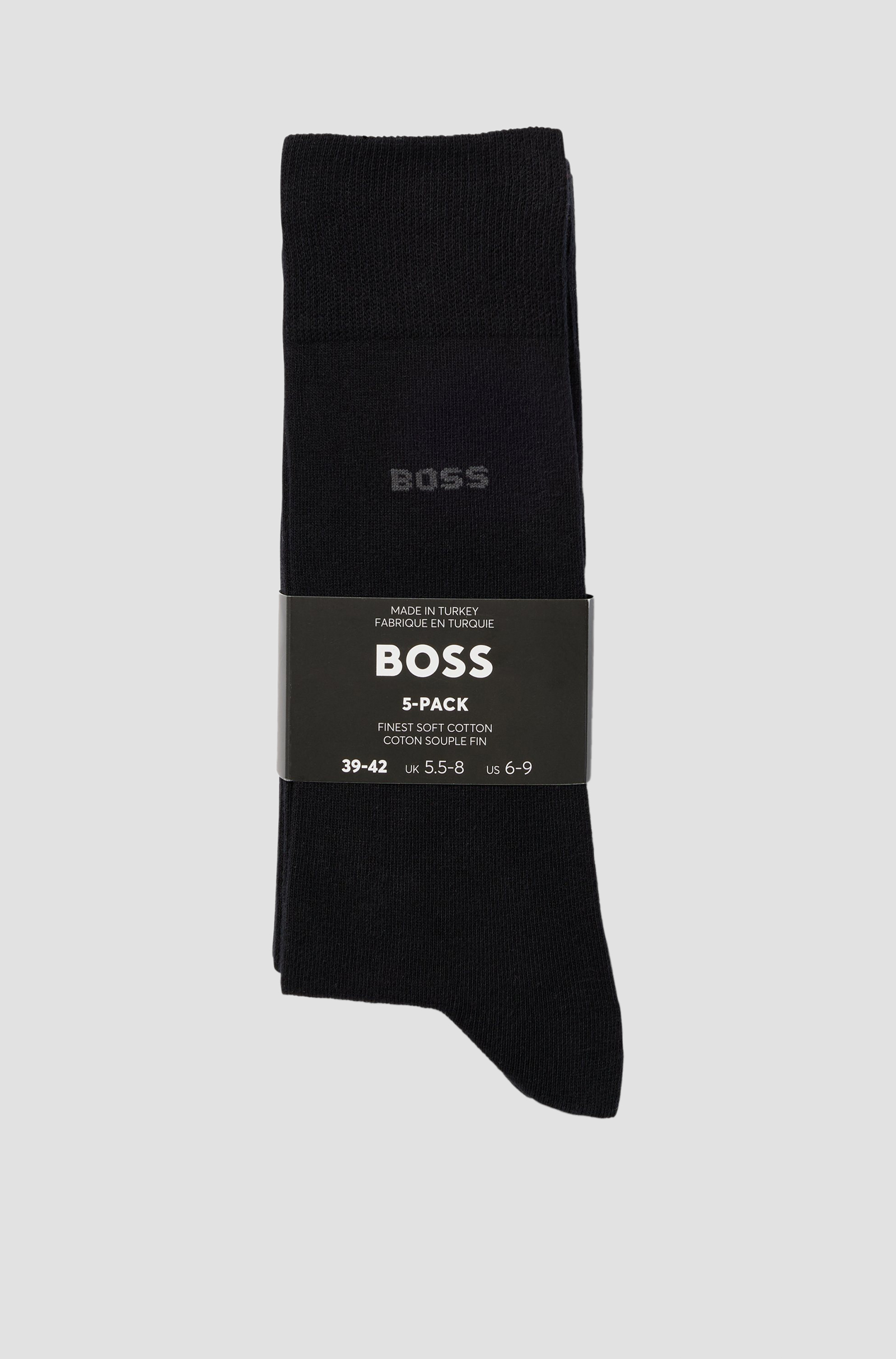 Чоловічі чорні шкарпетки (5 пар) BOSS 50478221;001