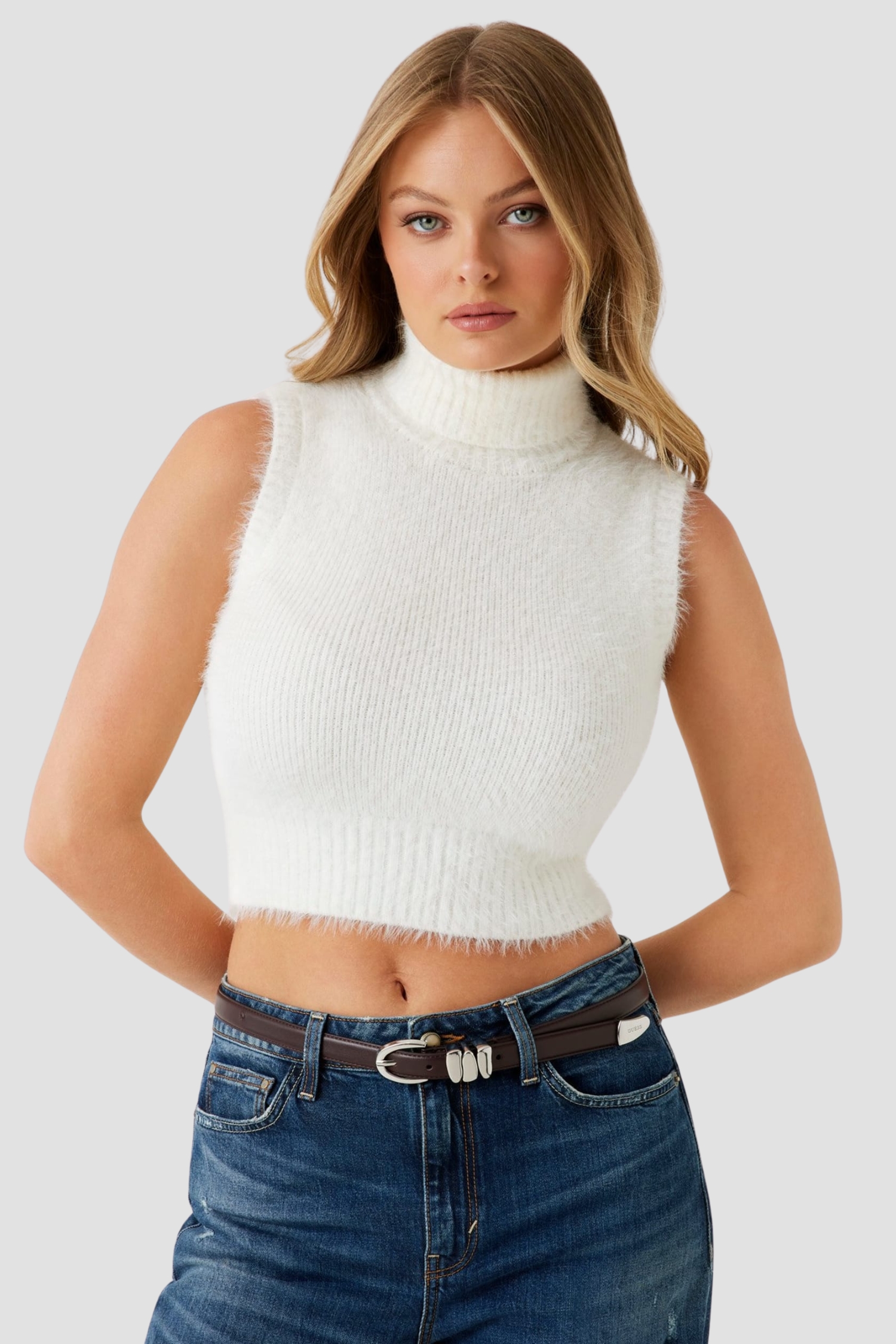 Женский белый топ Guess W5BR57.Z3BH0;G1O6