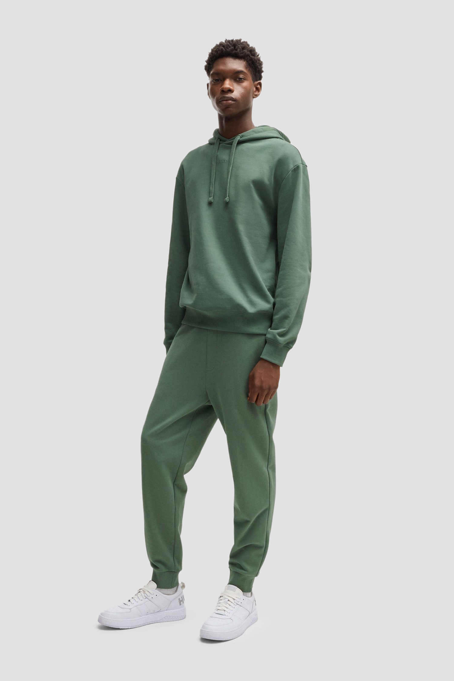 Мужское зеленое худи HUGO 50486478;343