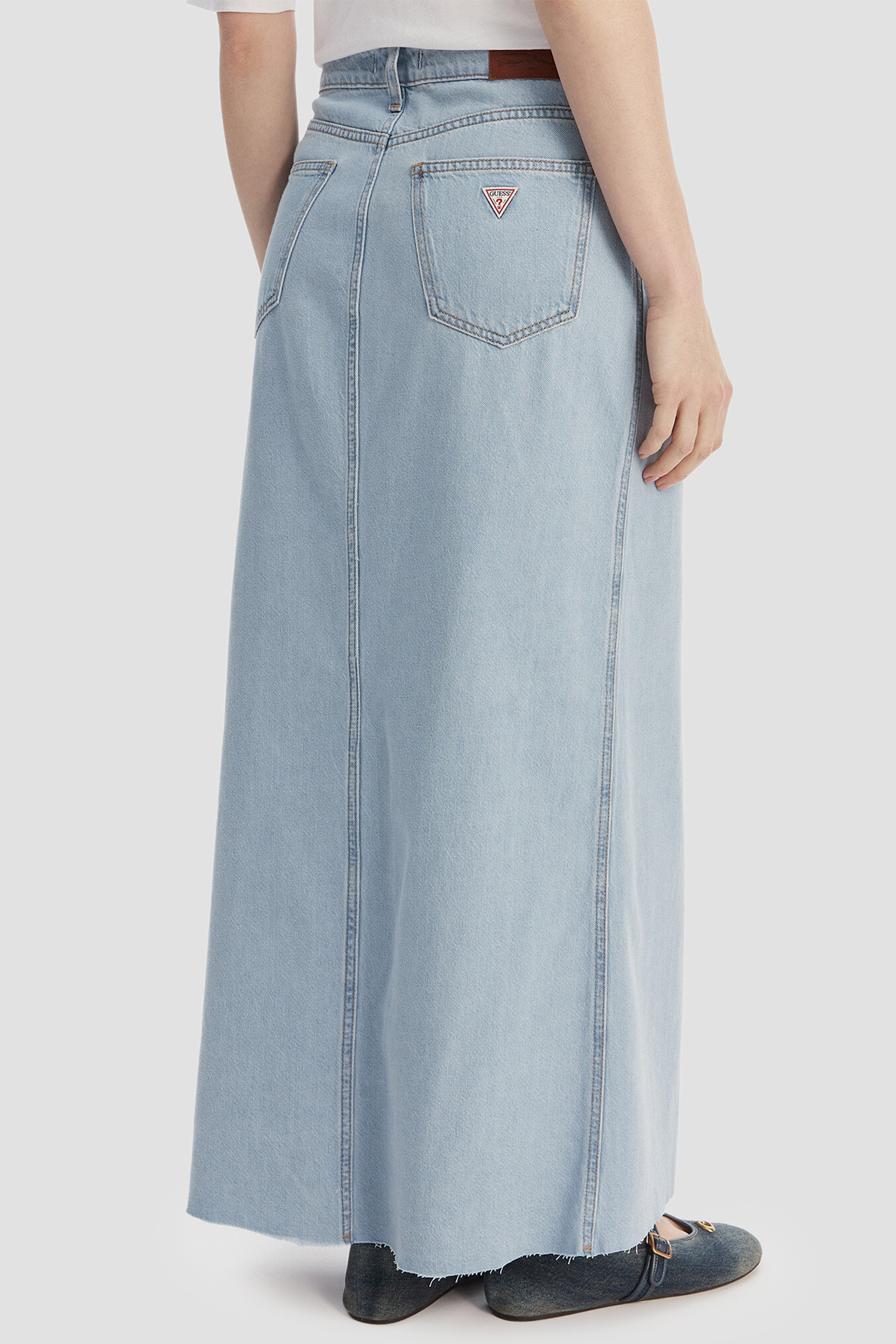 Жіноча блакитна джинсова спідниця Guess Jeans W6GD52.D7902;GNTT