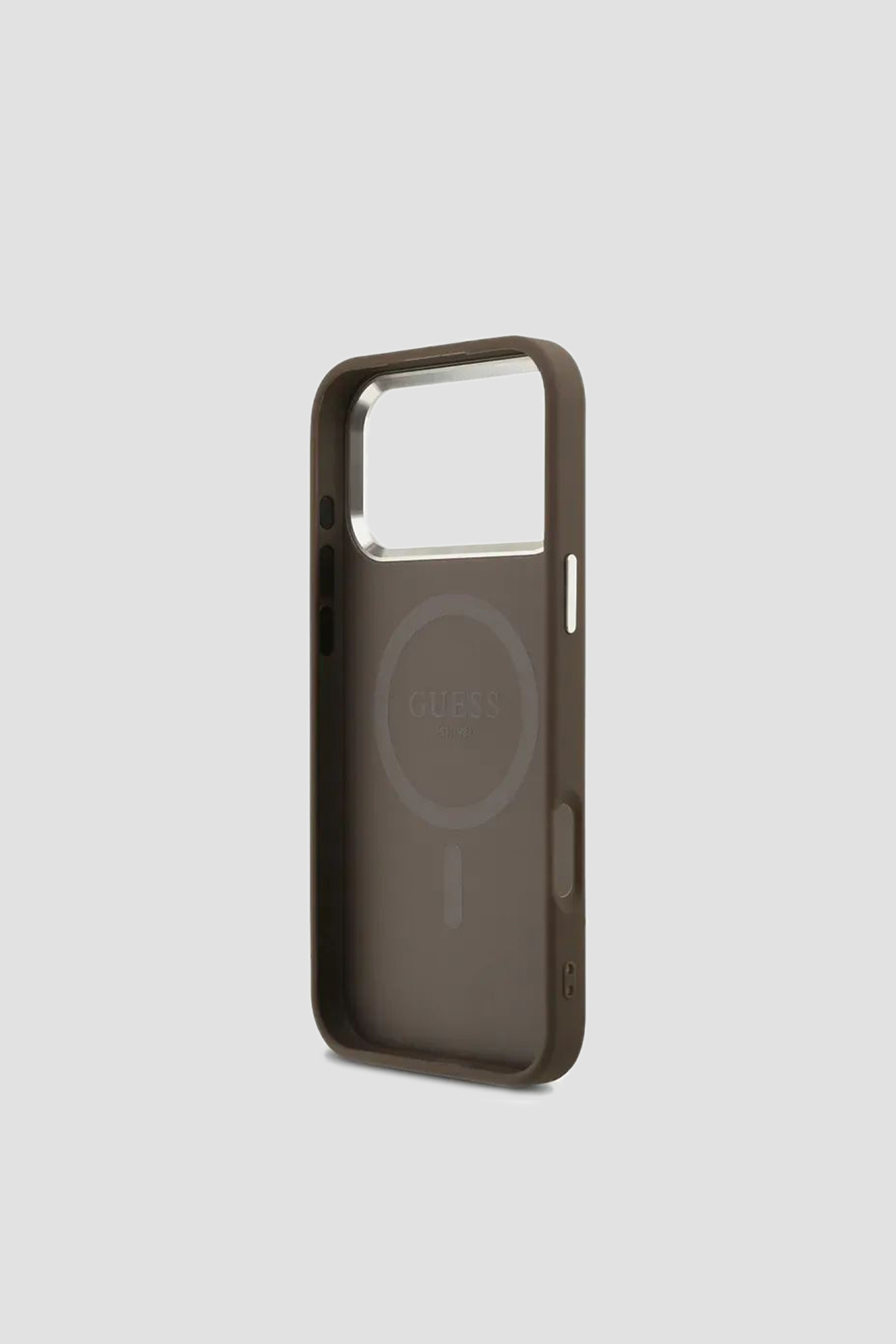 Коричневий чохол для телефону iPhone 17 Pro Max з візерунком Guess GUHMP.17XP4TSRCMW;LOGO BROWN