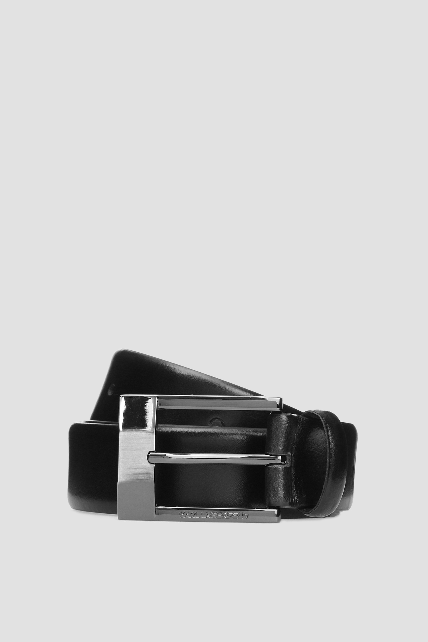 Мужской черный кожаный ремень Karl Lagerfeld 582428.815300;990