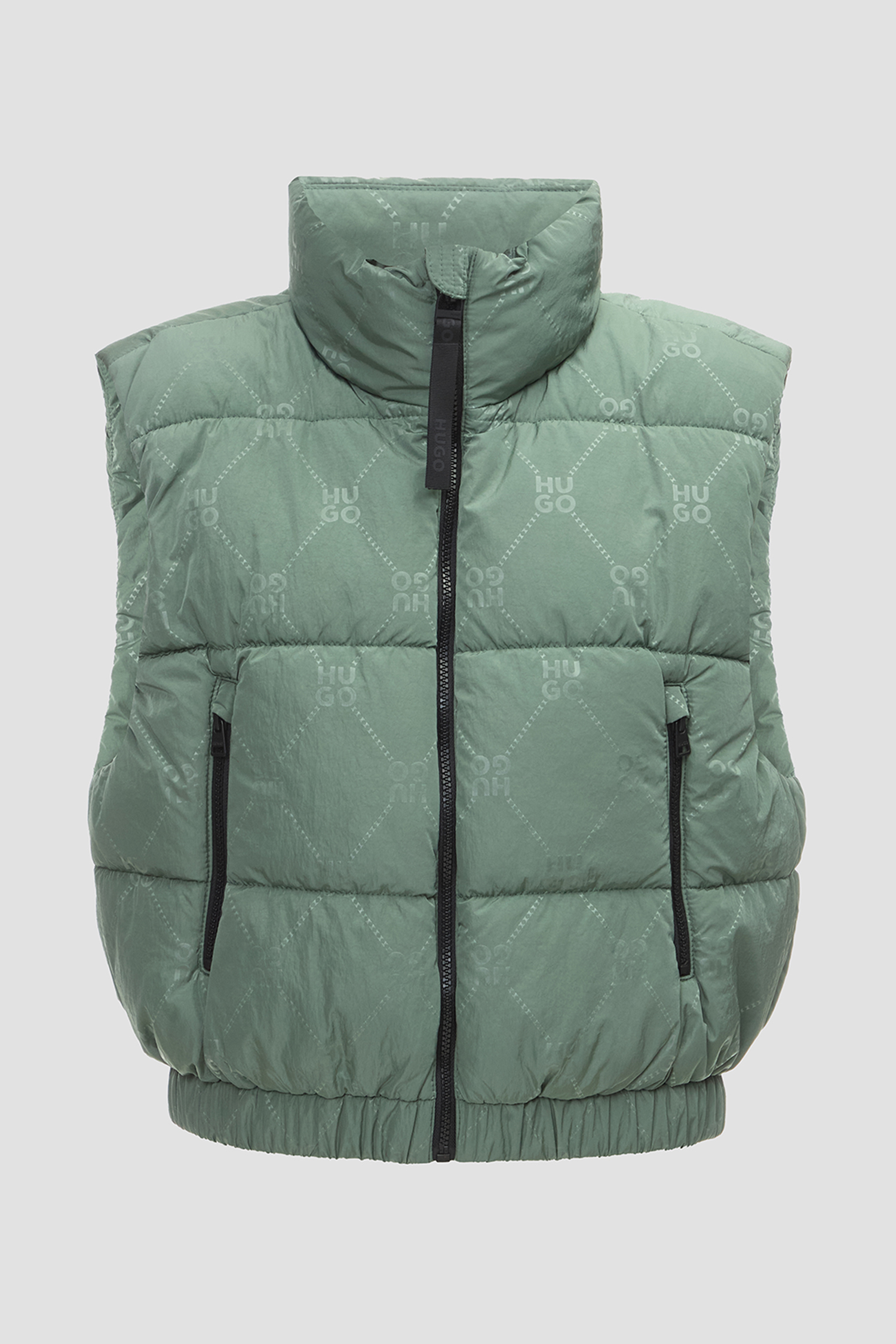 Женский зеленый жилет с узором HUGO 50529347;973