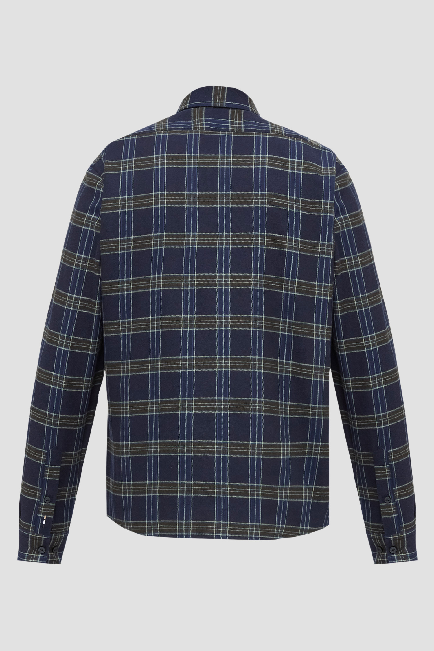 Мужская темно-синяя рубашка в клетку BOSS 50550049;473