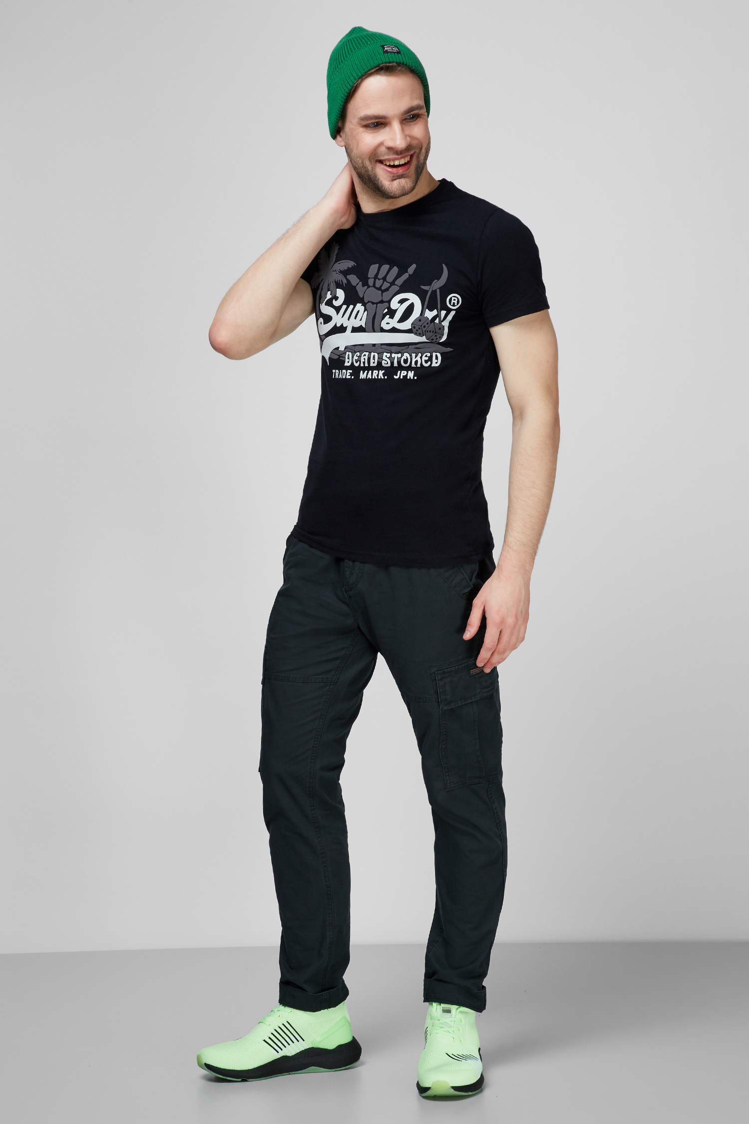 Чоловіча чорна футболка SuperDry M1011200A;02A