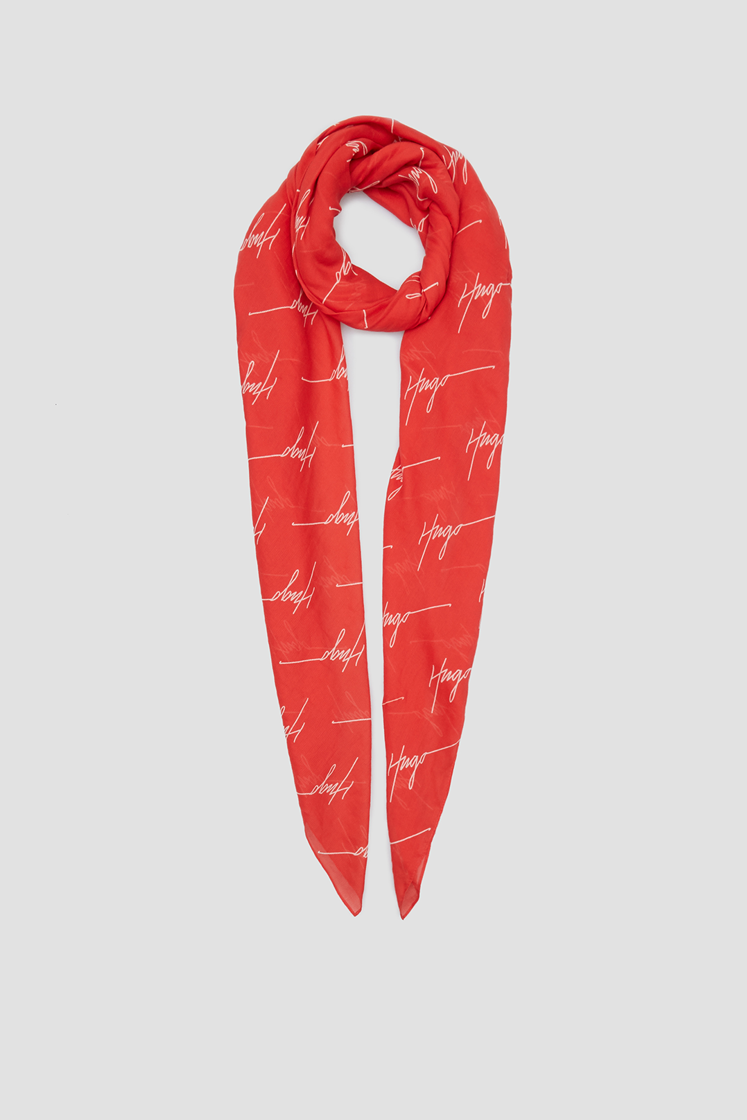 Женский красный платок с узором HUGO 50434775;623