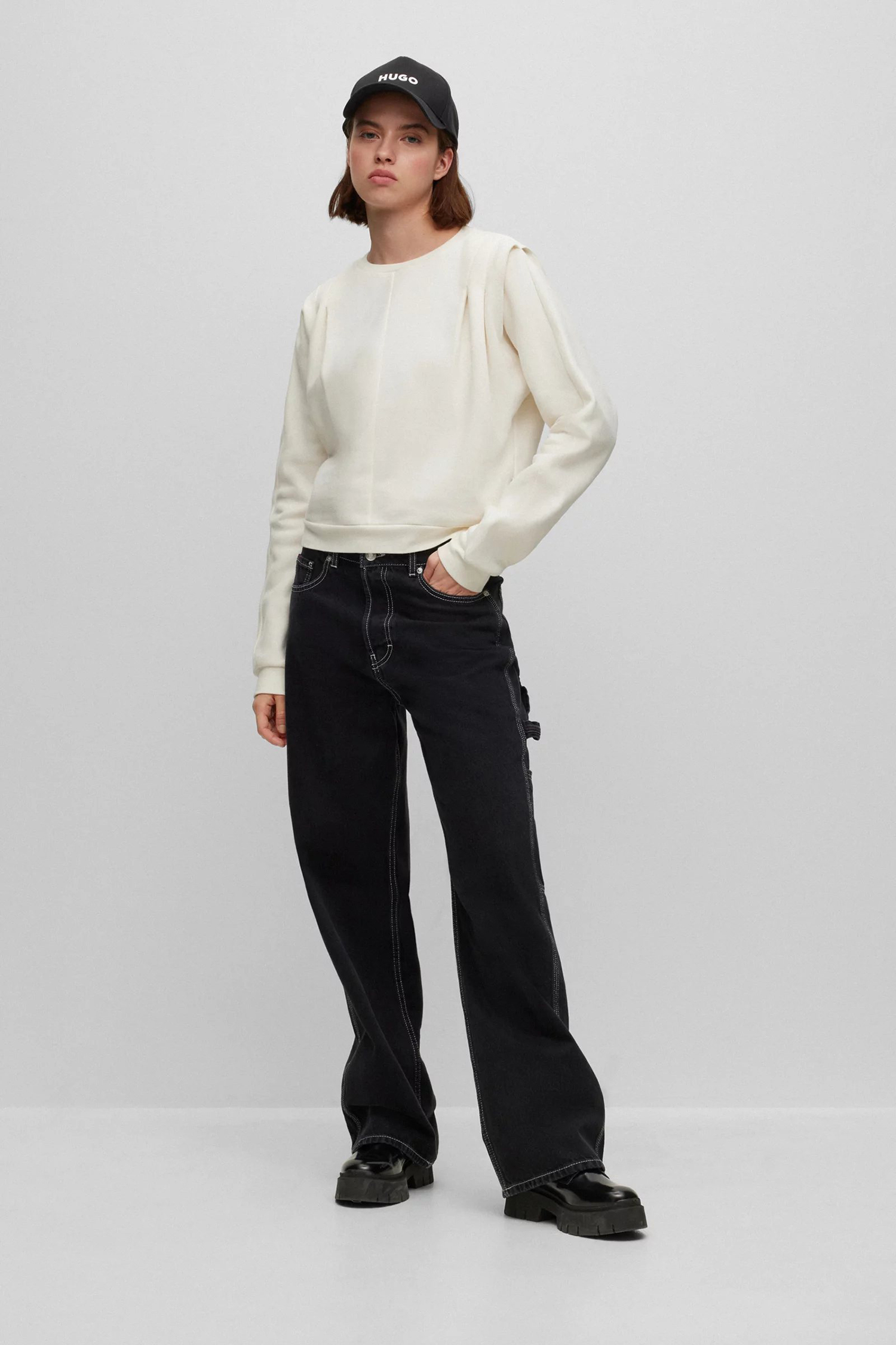 Женский белый свитшот HUGO 50495125;110