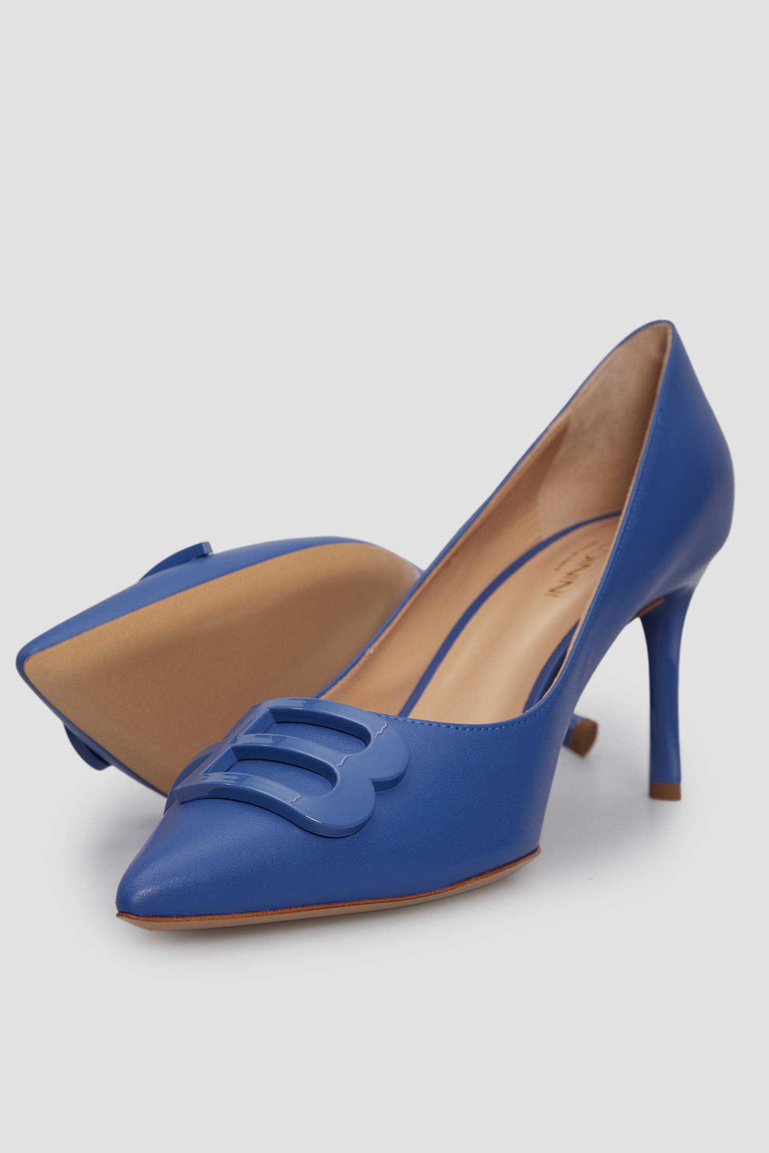 Жіночі сині шкіряні човники BALDININI D4B002P7VITE;1092