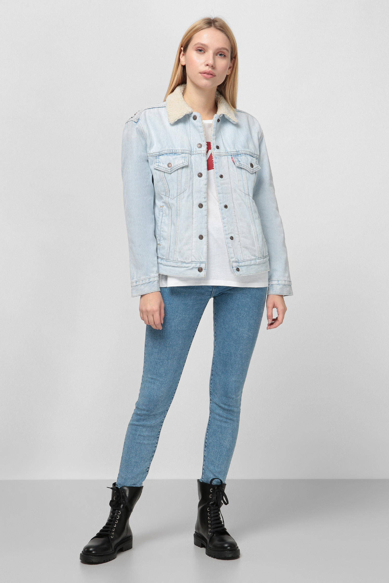Женская голубая джинсовая куртка Custom Levi’s® 36137;0031T(3)
