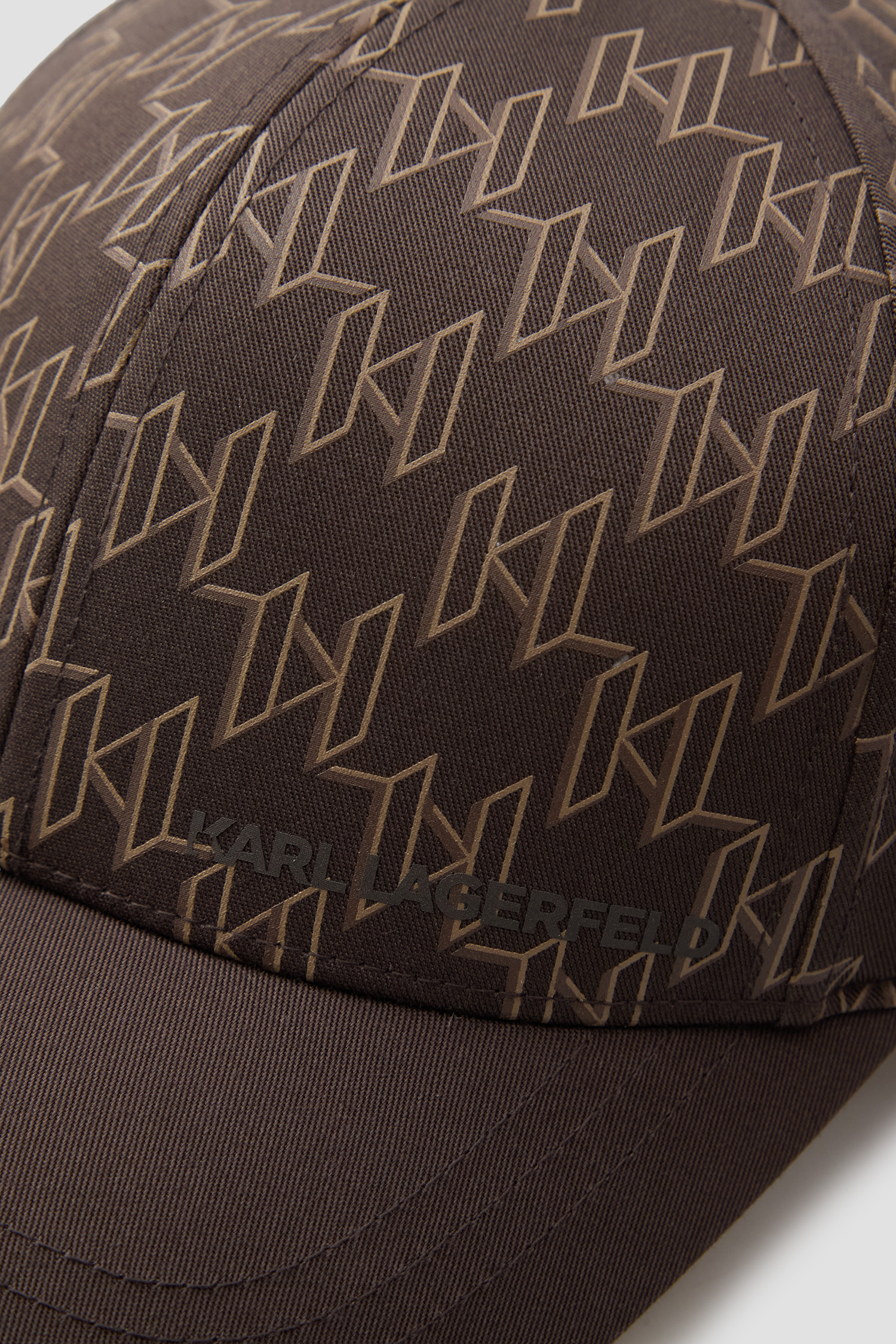 Чоловіча темно-коричнева кепка з візерунком Karl Lagerfeld 561123.805615;490