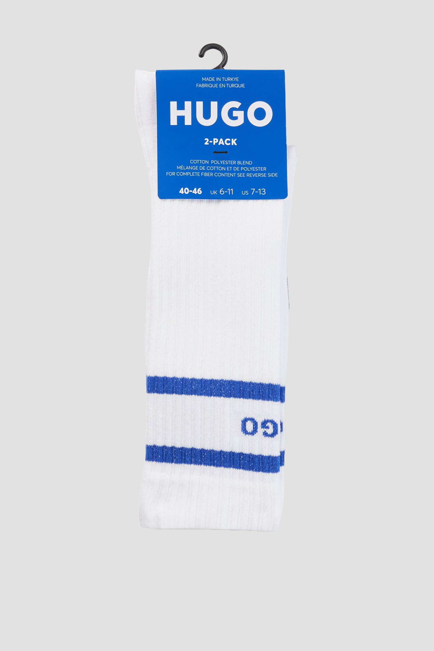 Чоловічі білі шкарпетки (2 пари) HUGO BLUE 50523006;100