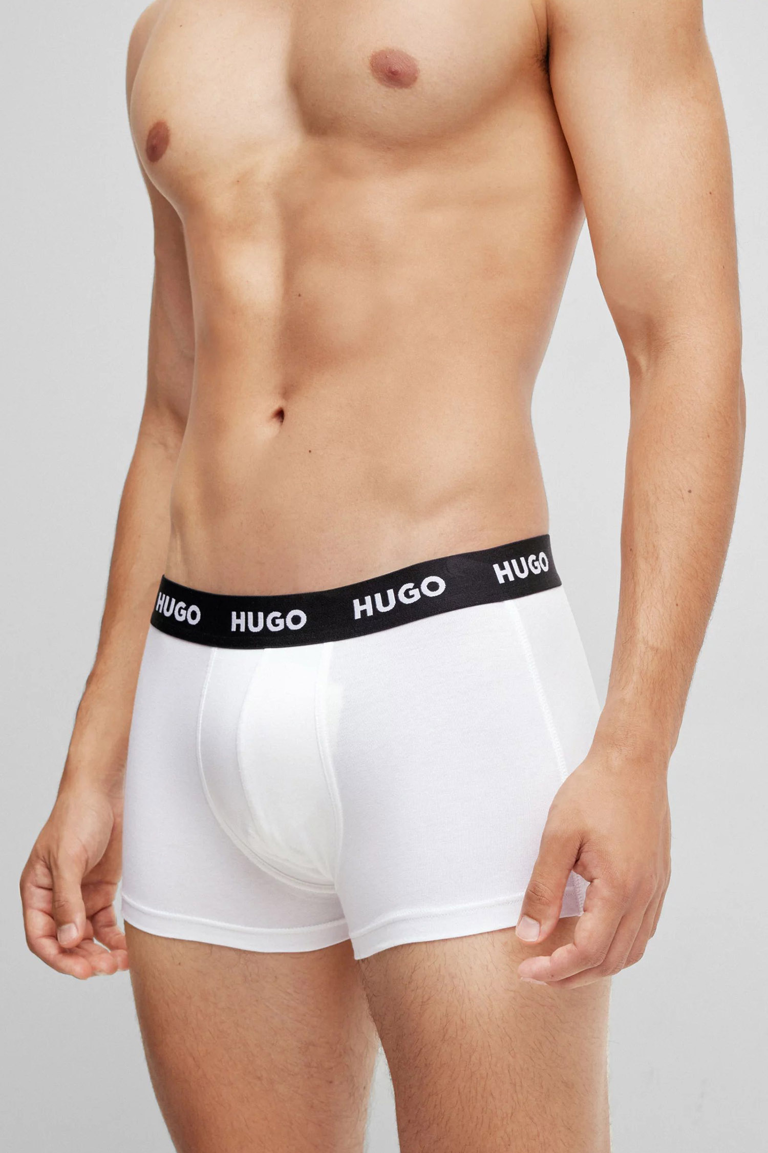 Чоловічі білі боксери (3 шт) HUGO 50469786;100