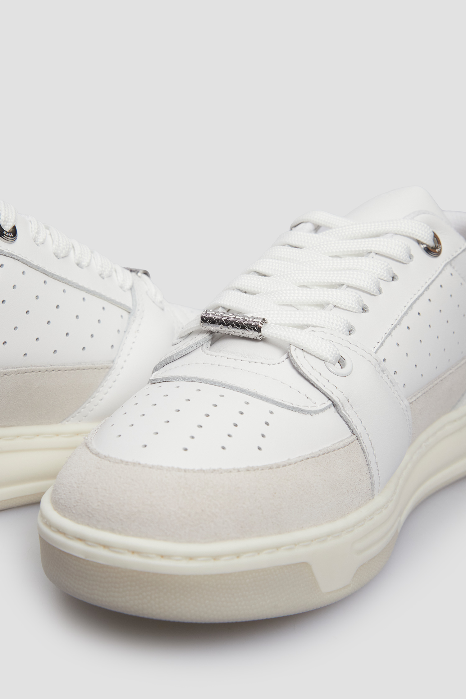 Жіночі білі шкіряні снікерси BOSS 50517252;120