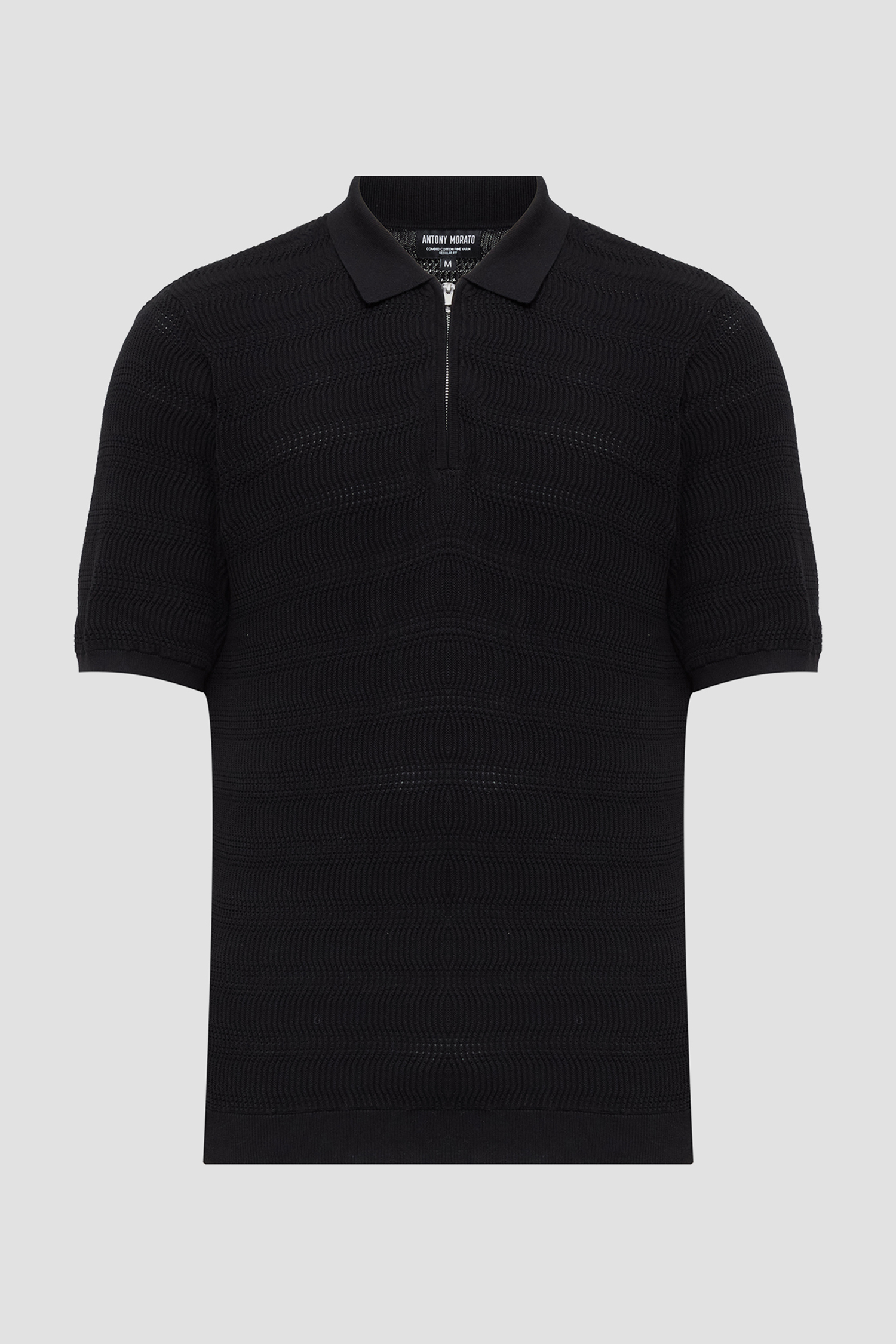 Чоловіче чорне поло Antony Morato MMSW01579.YA100071;9000