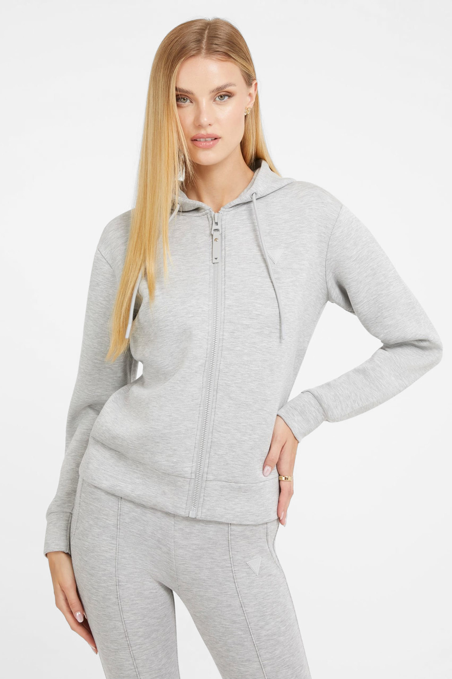 Женская серая кофта на молнии Guess V3RQ11.K7UW2;LMGY — Ultrashop