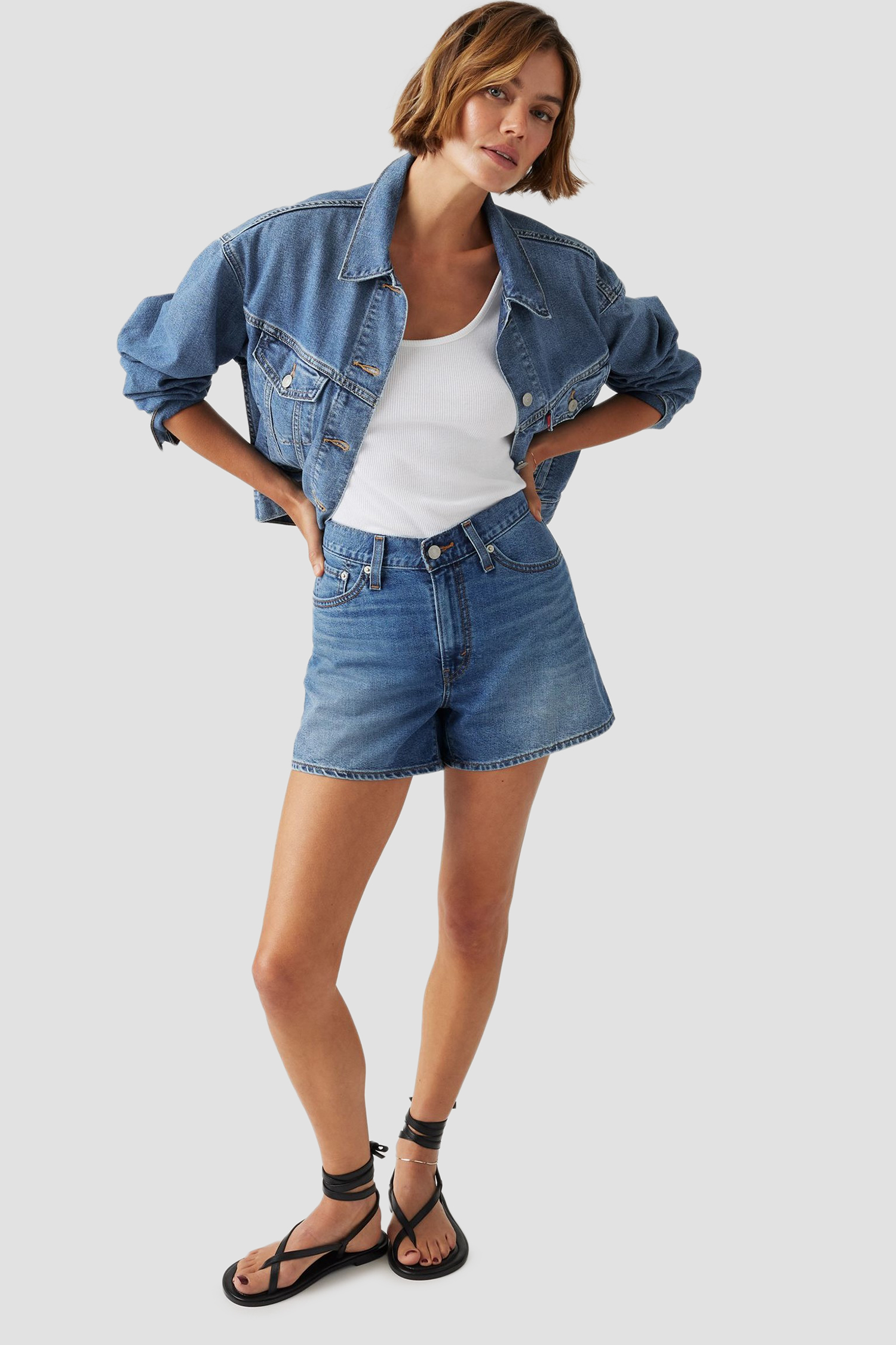 Женские синие джинсовые шорты 80's Mom Levi’s® A4695;0014