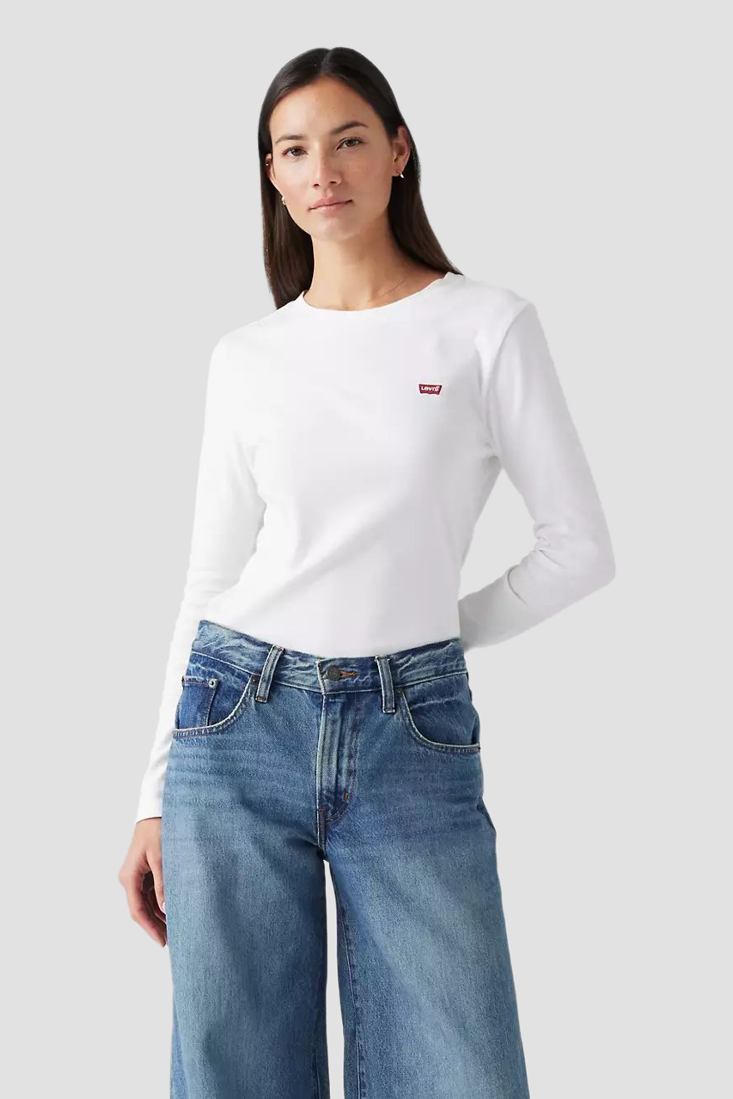 Женский белый лонгслив Levi’s® 000KL;0000