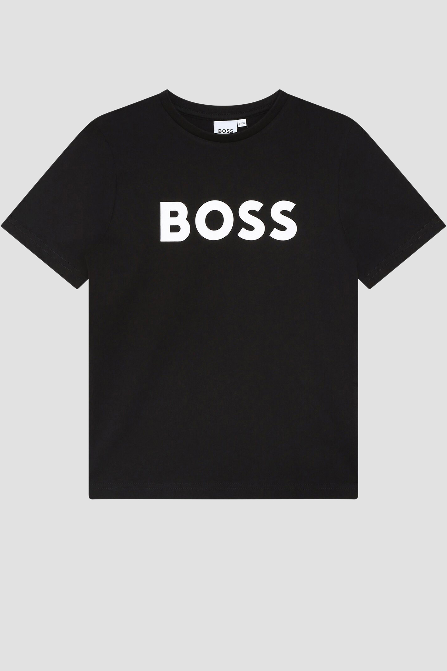 Детская черная футболка BOSS kids J25P24;09B
