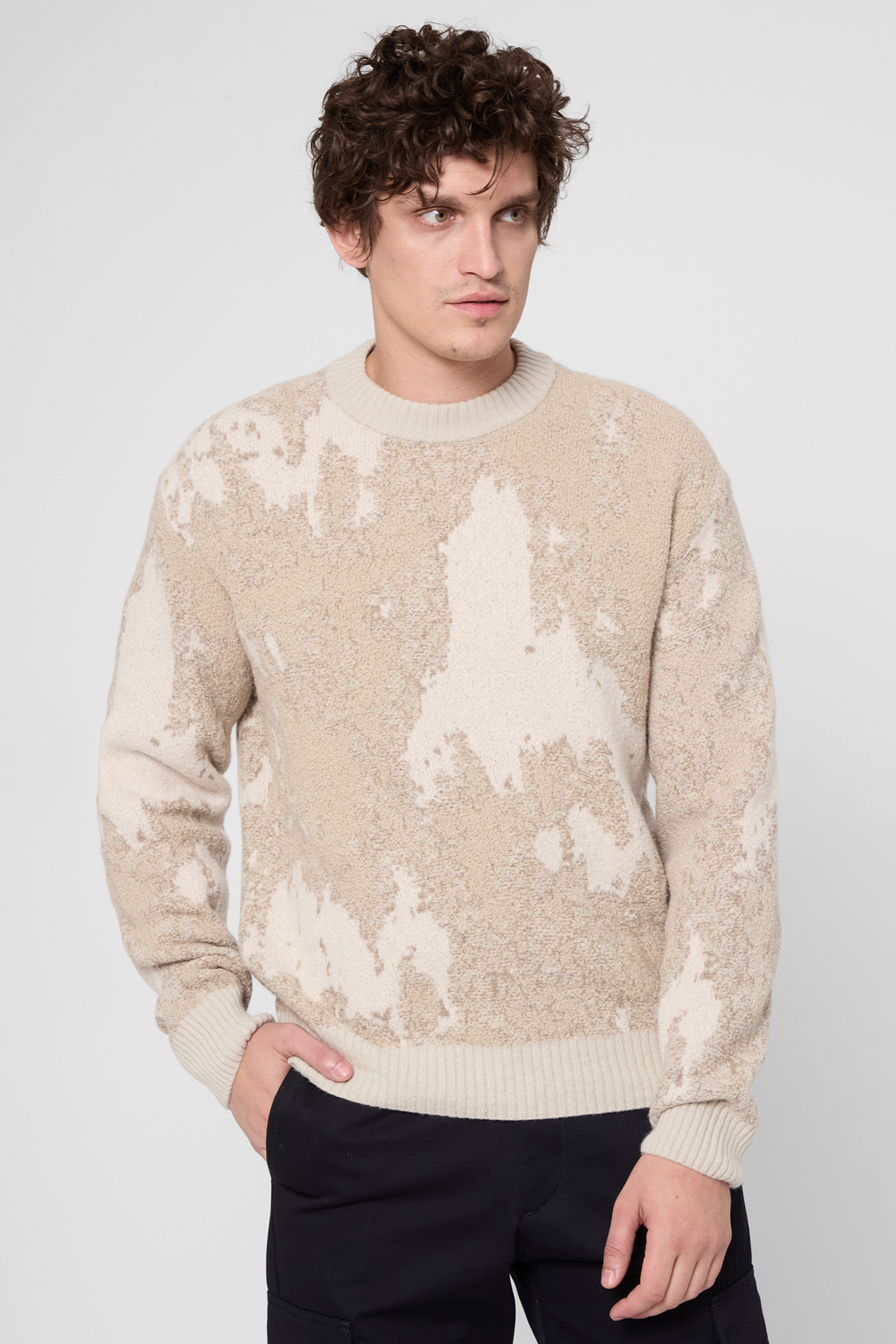 Чоловічий бежевий светр BOSS 50548668;271