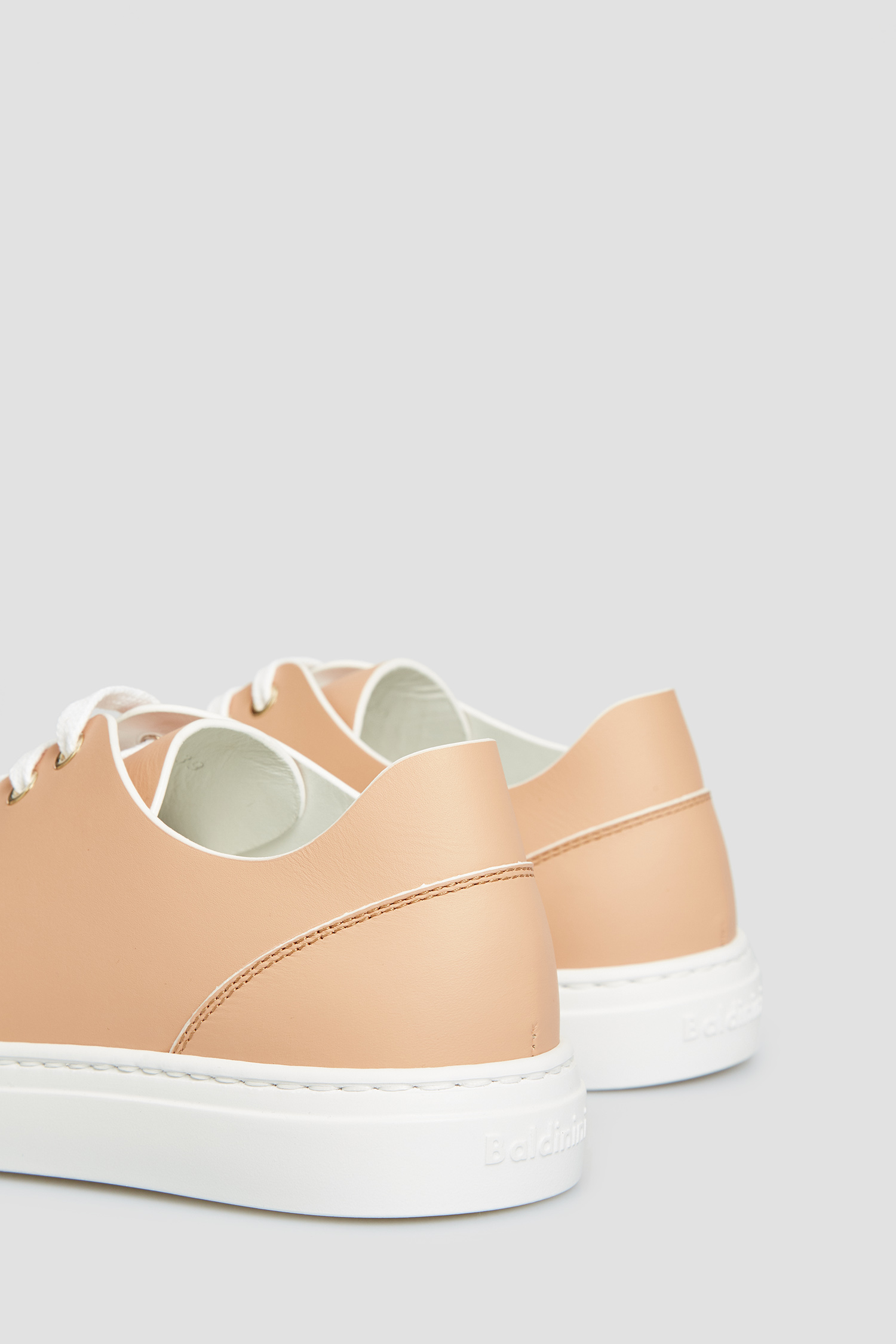 Женские персиковые кожаные сникерсы BALDININI 198055;87