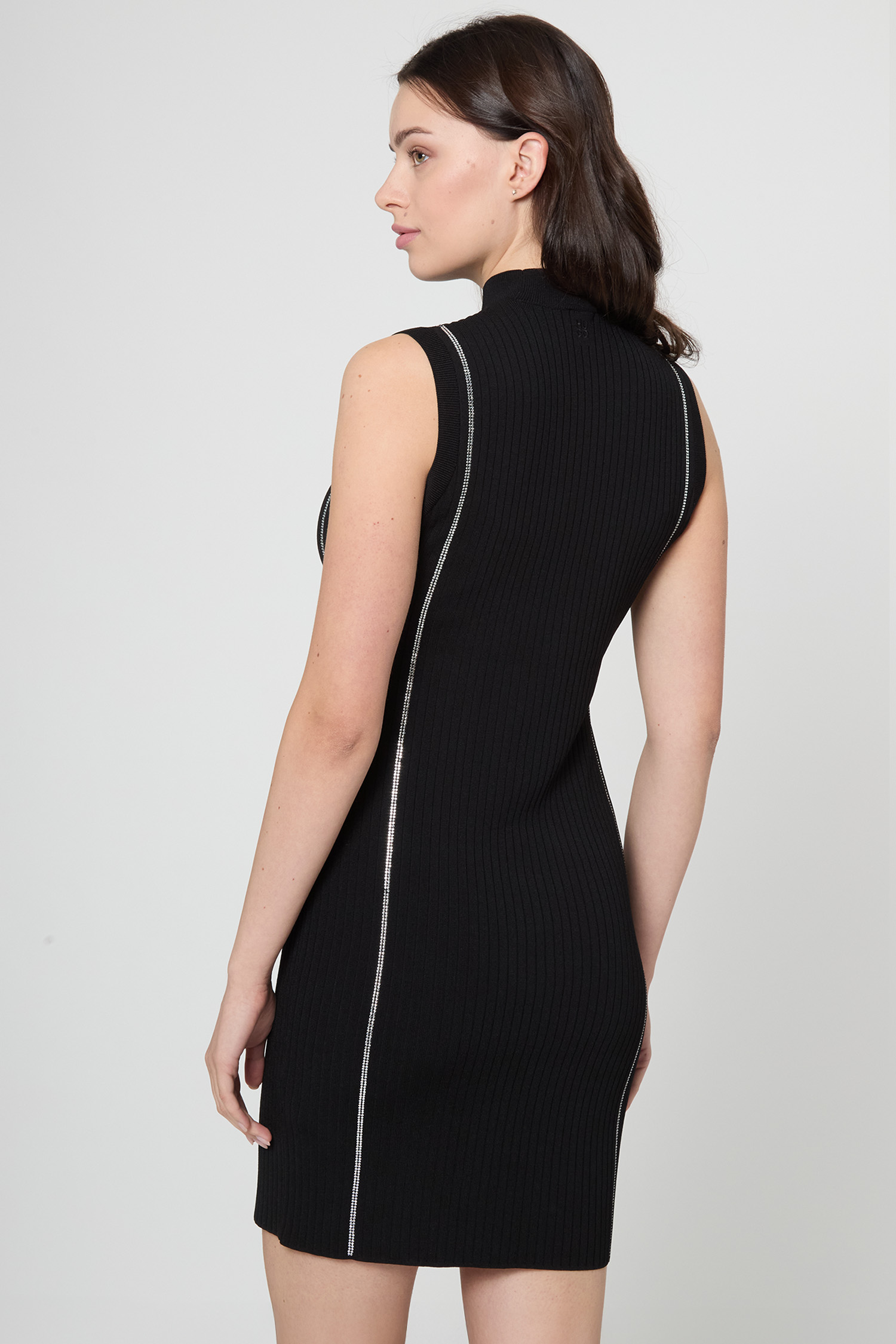 Женское черное платье в полоску HUGO 50548258;001