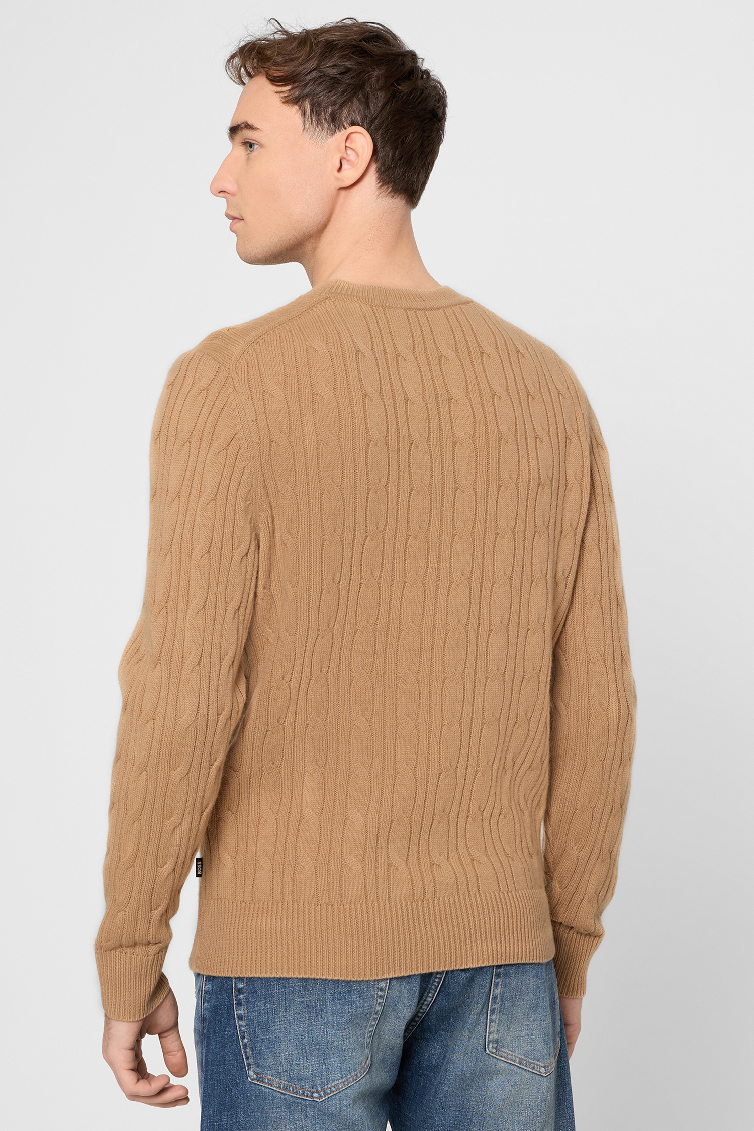 Чоловічий бежевий вовняний джемпер BOSS 50549975;260