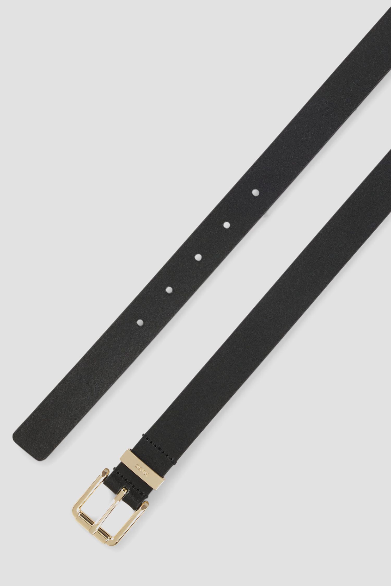 Жіночий чорний шкіряний ремінь HUGO 50558803;001