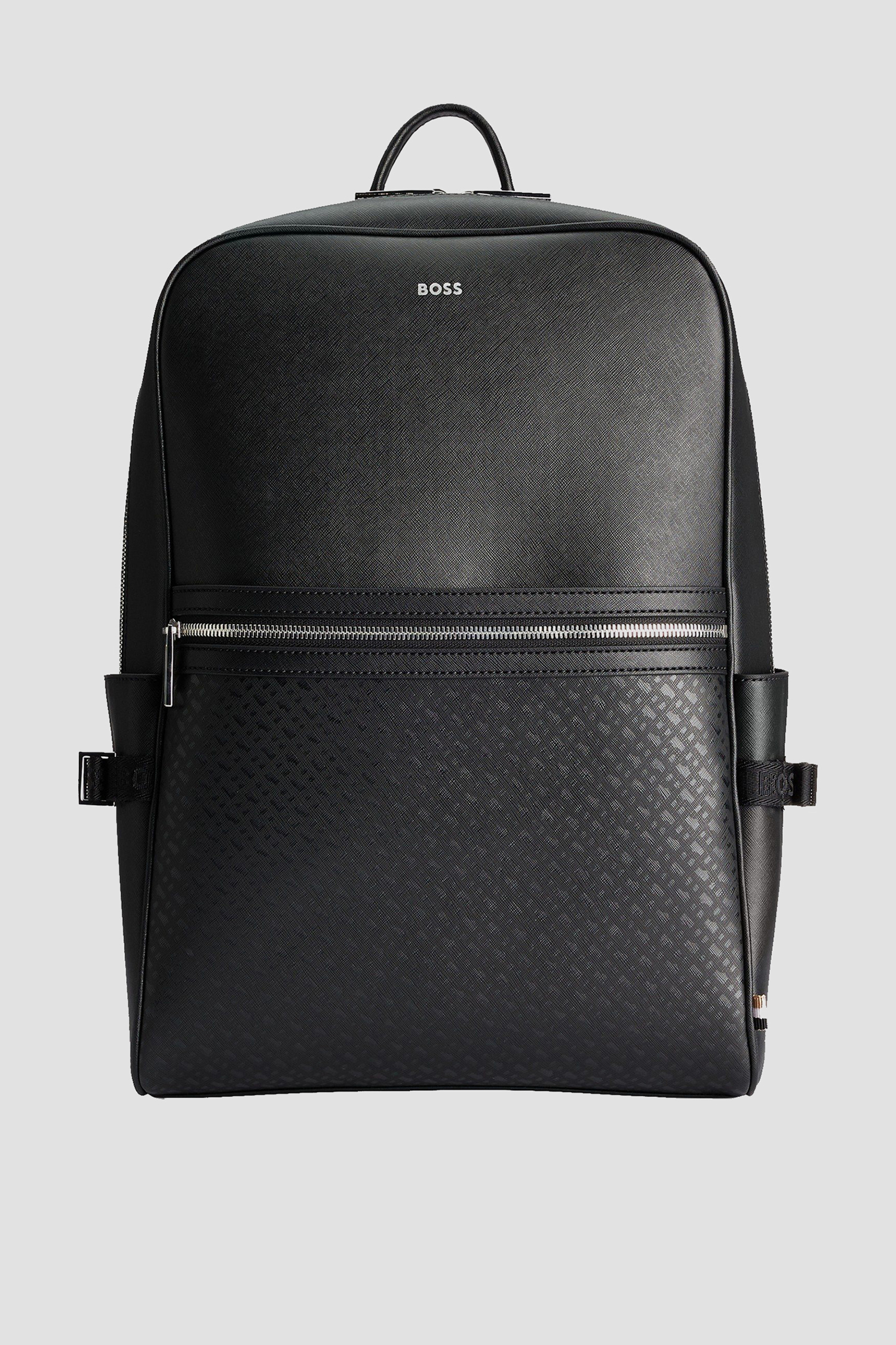Мужской черный кожаный рюкзак BOSS 50516763;001