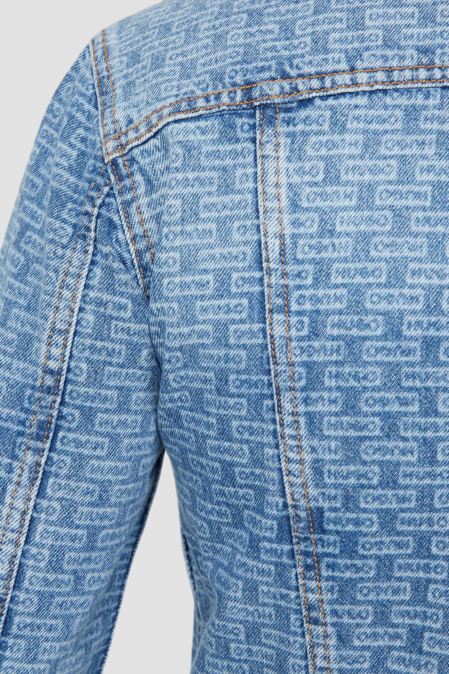 Женская синяя джинсовая куртка с узором HUGO BLUE 50513734;998