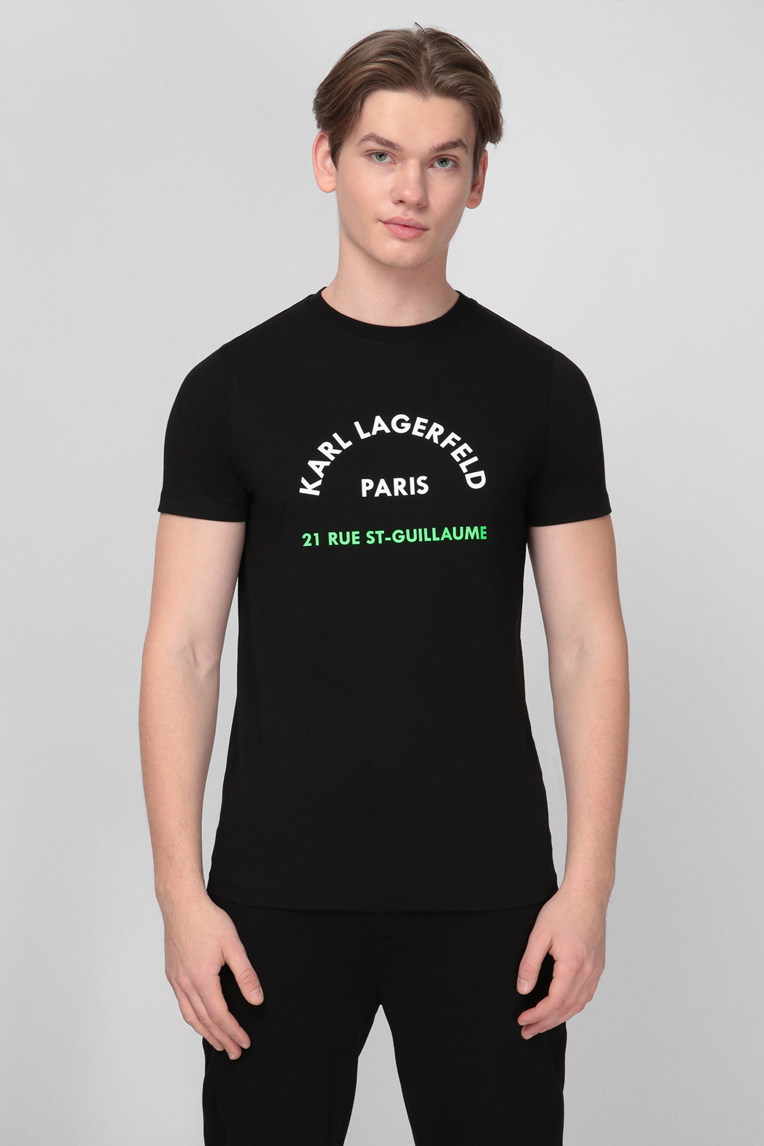 Чорна футболка для хлопців Karl Lagerfeld 511224.755090;990