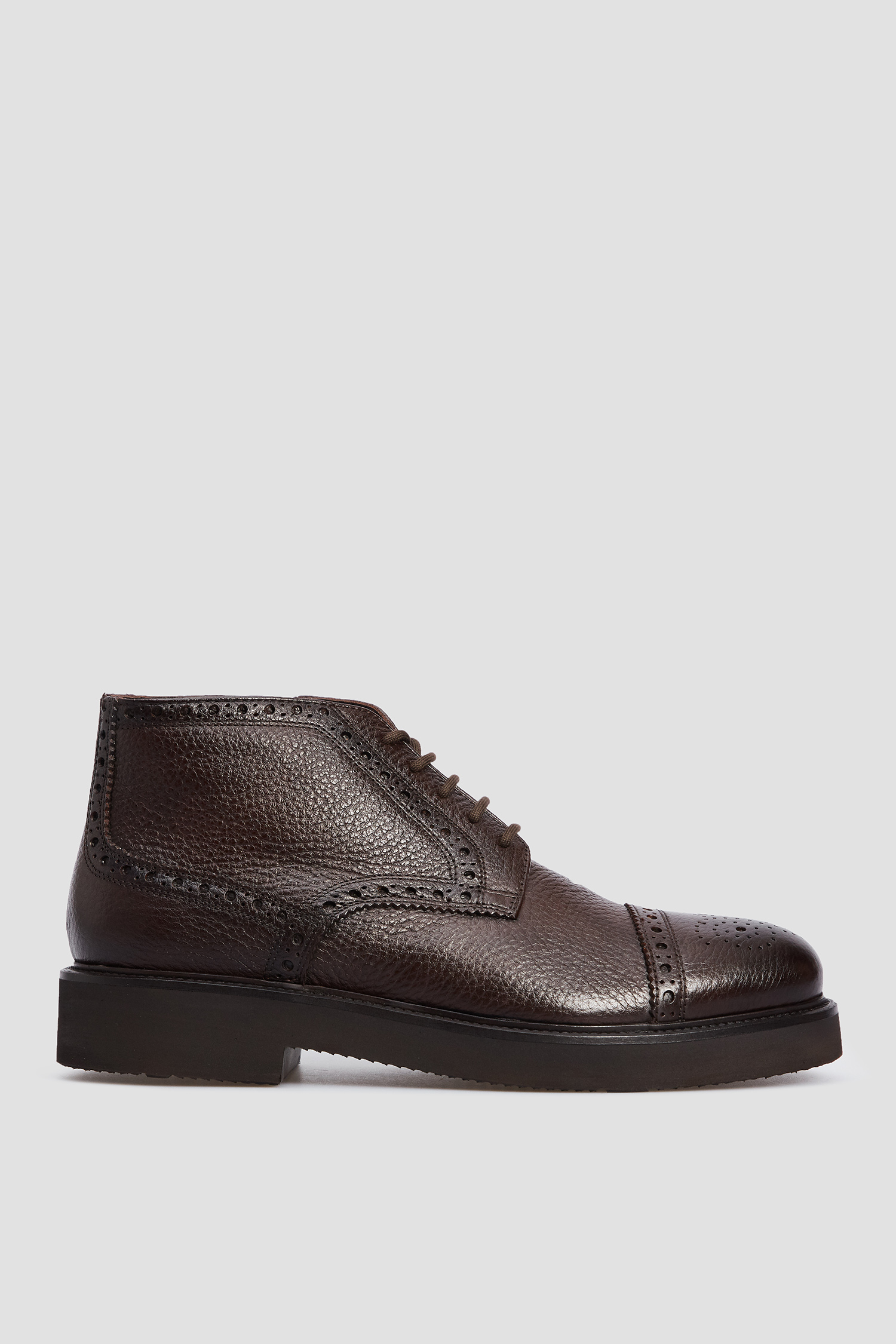 Мужские коричневые кожаные ботинки Baldinini 147217;30