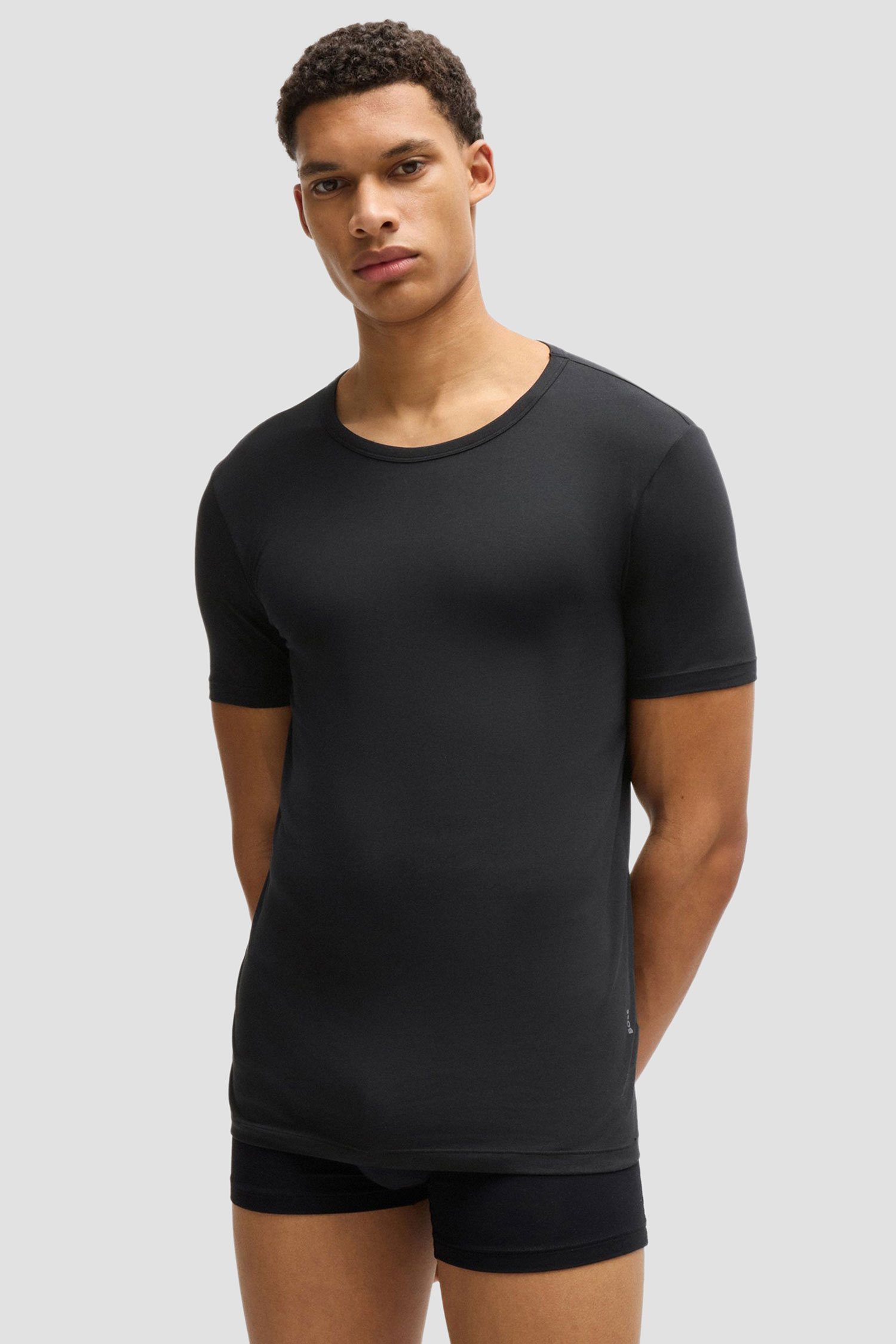 Мужская черная футболка (2 шт) BOSS 50475276;001