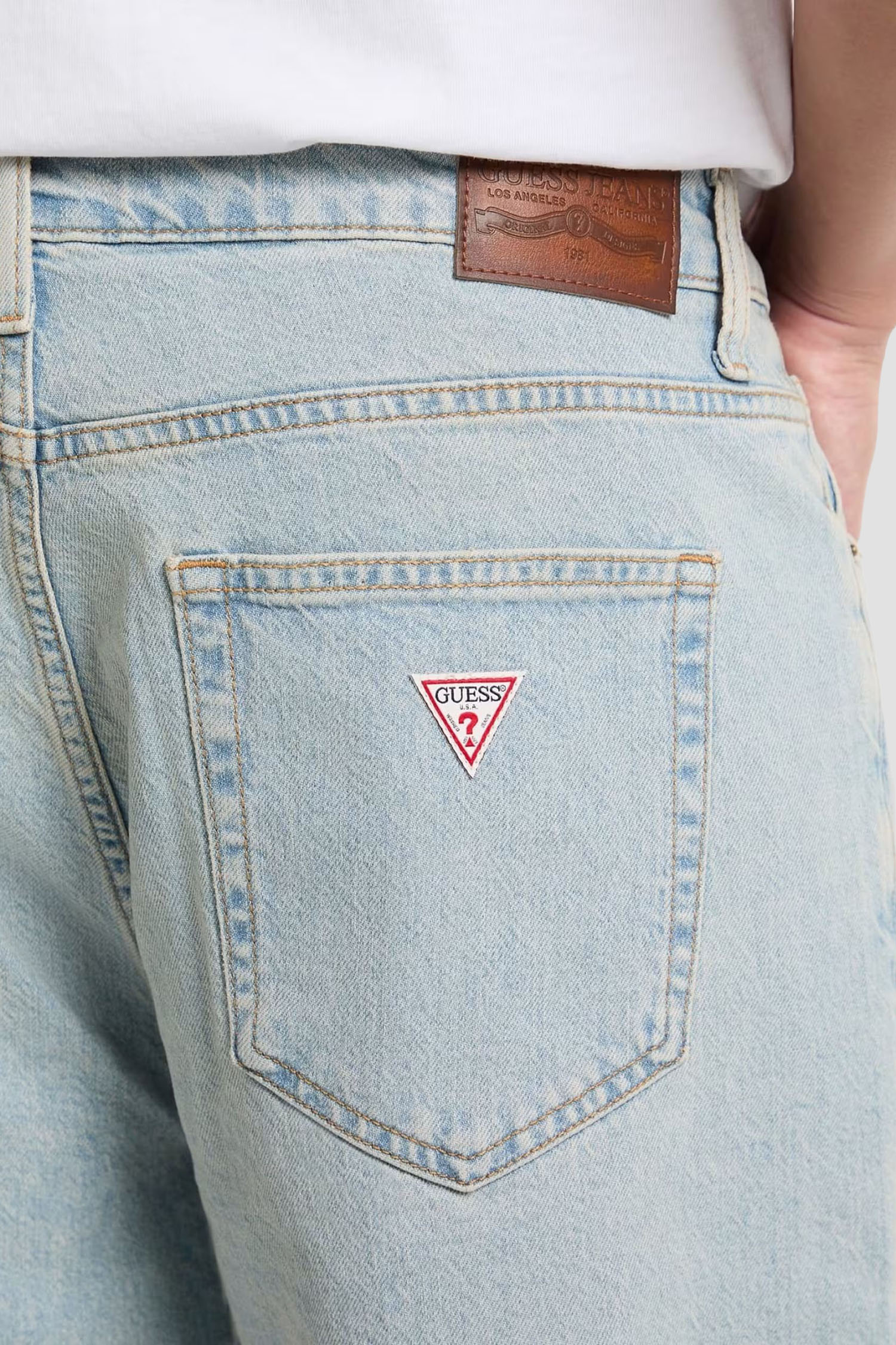 Мужские голубые джинсовые шорты Guess Jeans M4YD37.D5M51;GAL1