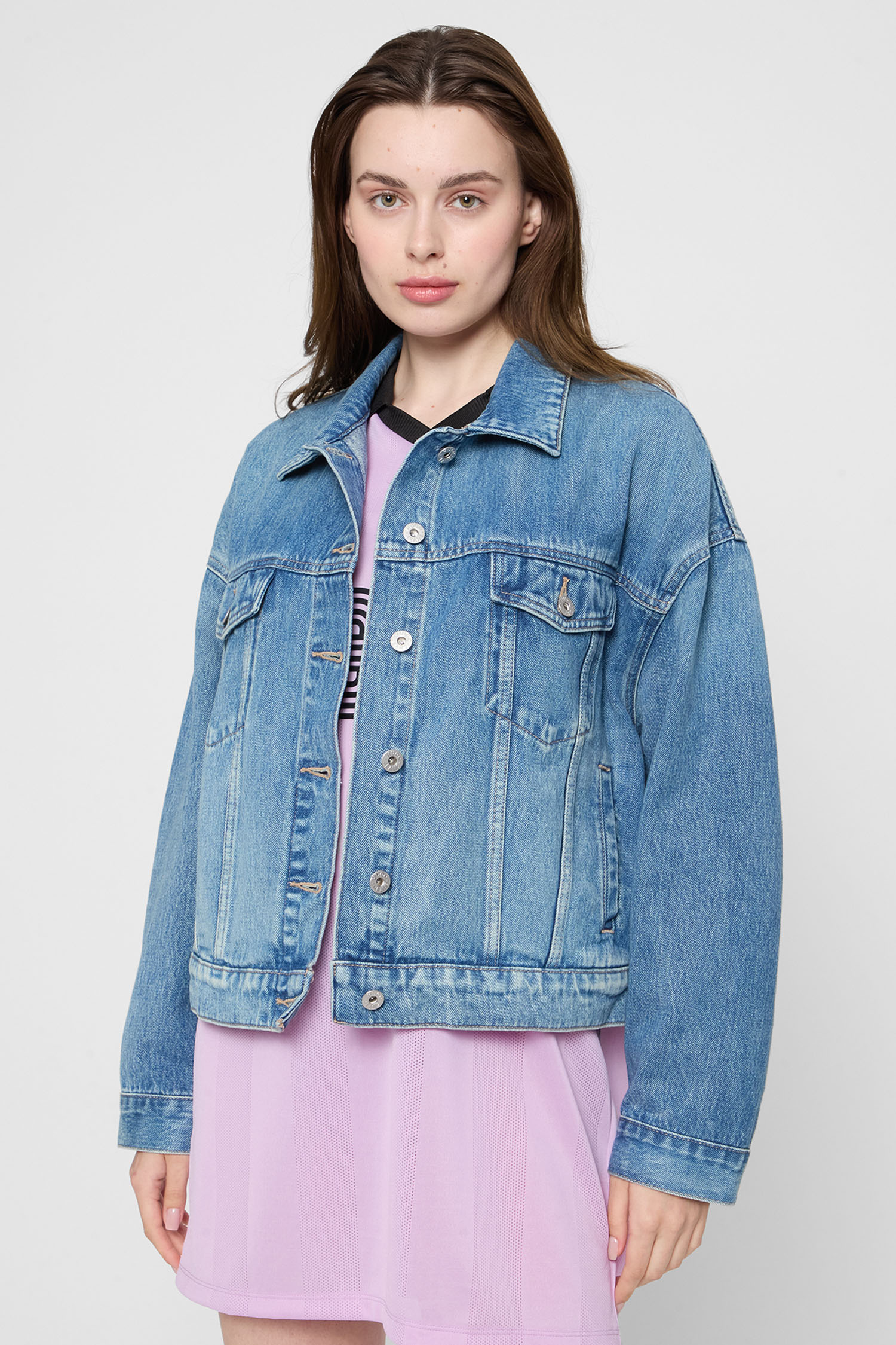 Женская синяя джинсовая куртка HUGO BLUE 50541559;428
