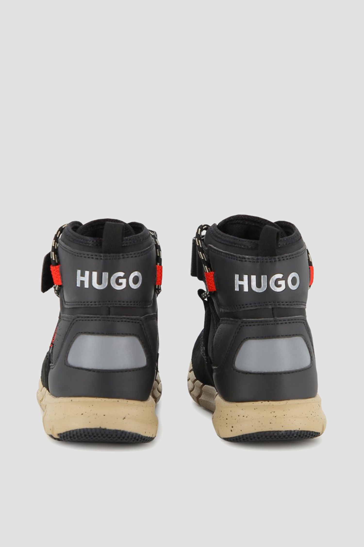 Дитячі чорні черевики HUGO kids G00536;09B