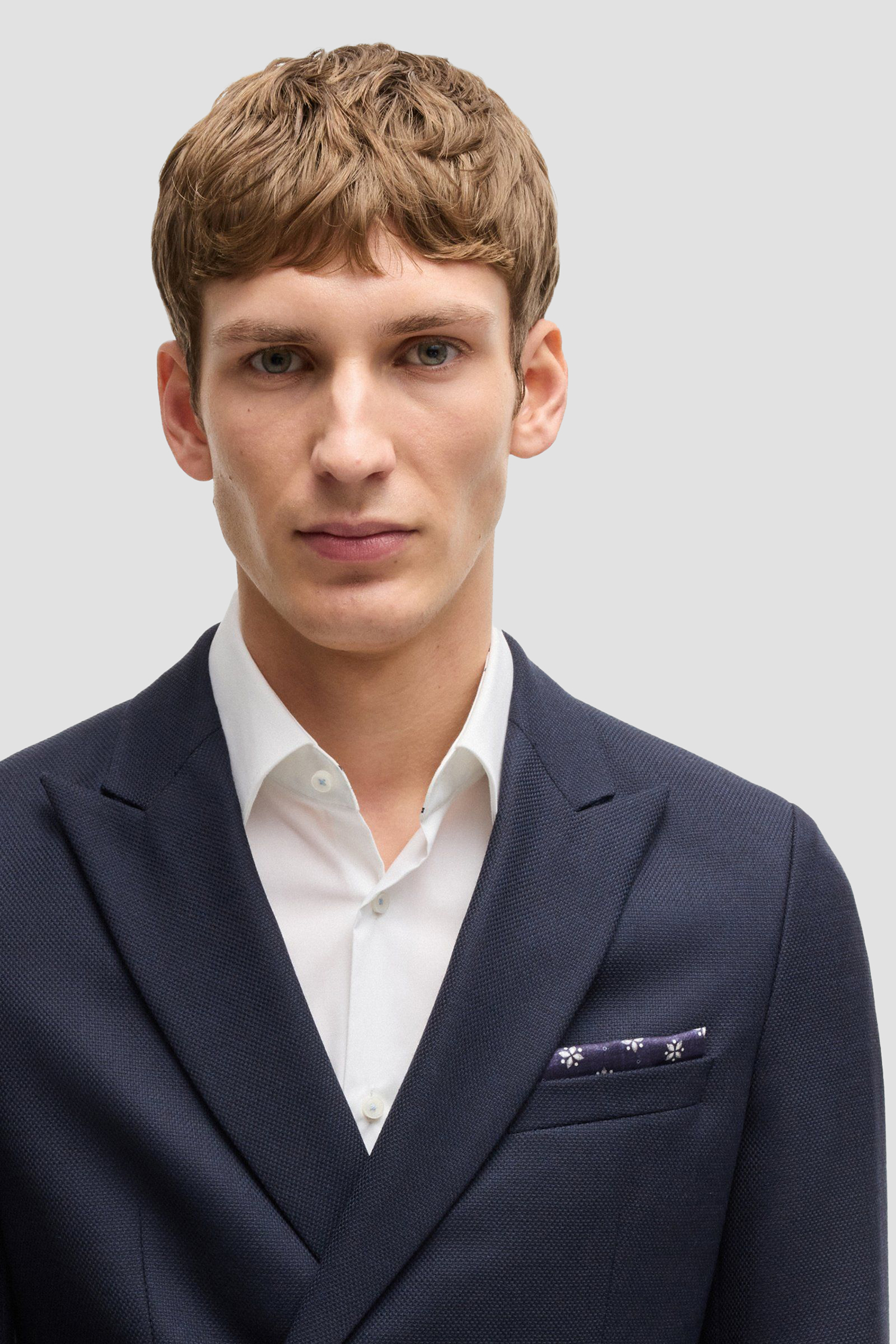 Чоловіча темно-синя хустка з візерунком BOSS 50532788;404