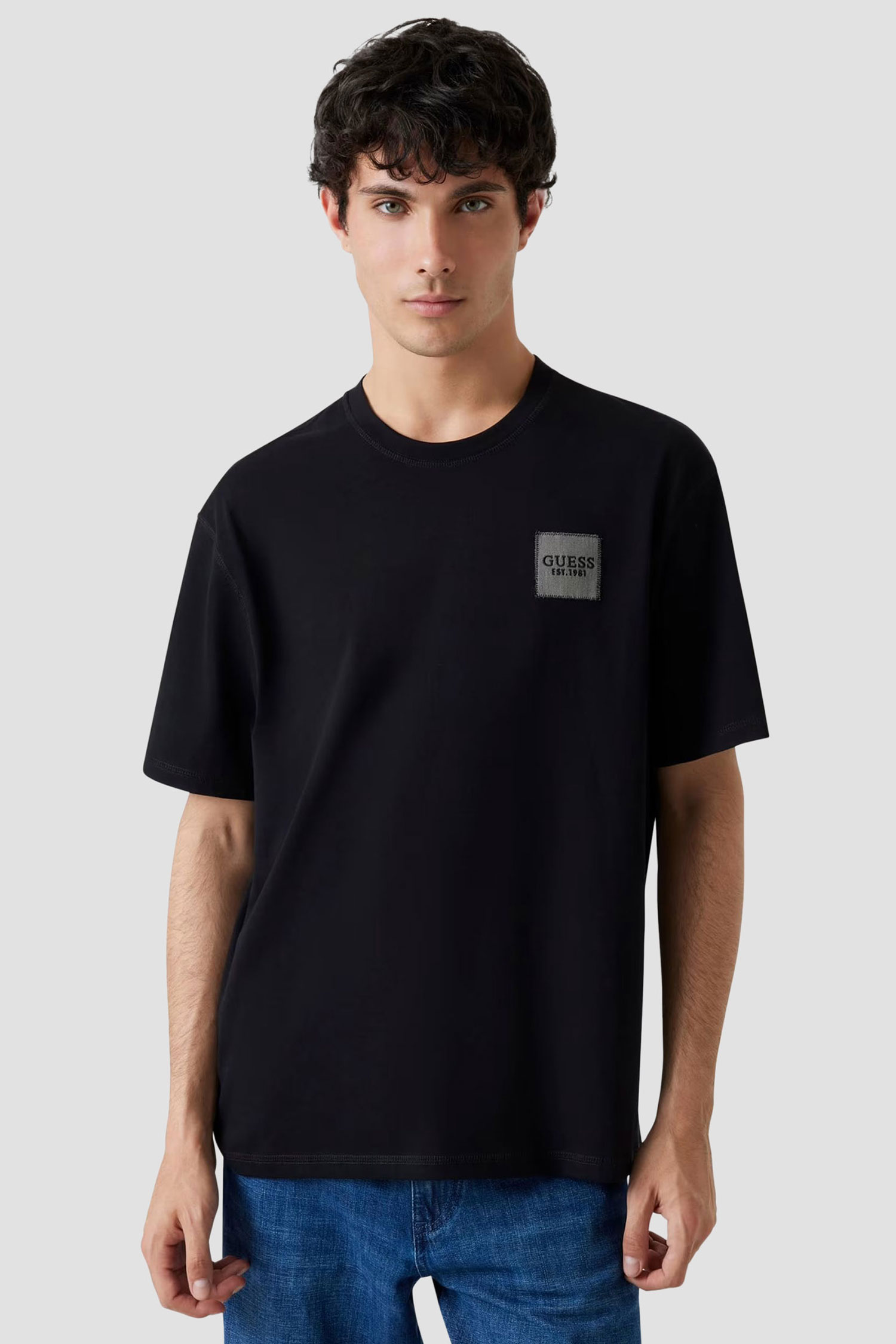 Мужская черная футболка Guess M5YI27.KCCM1;JBLK