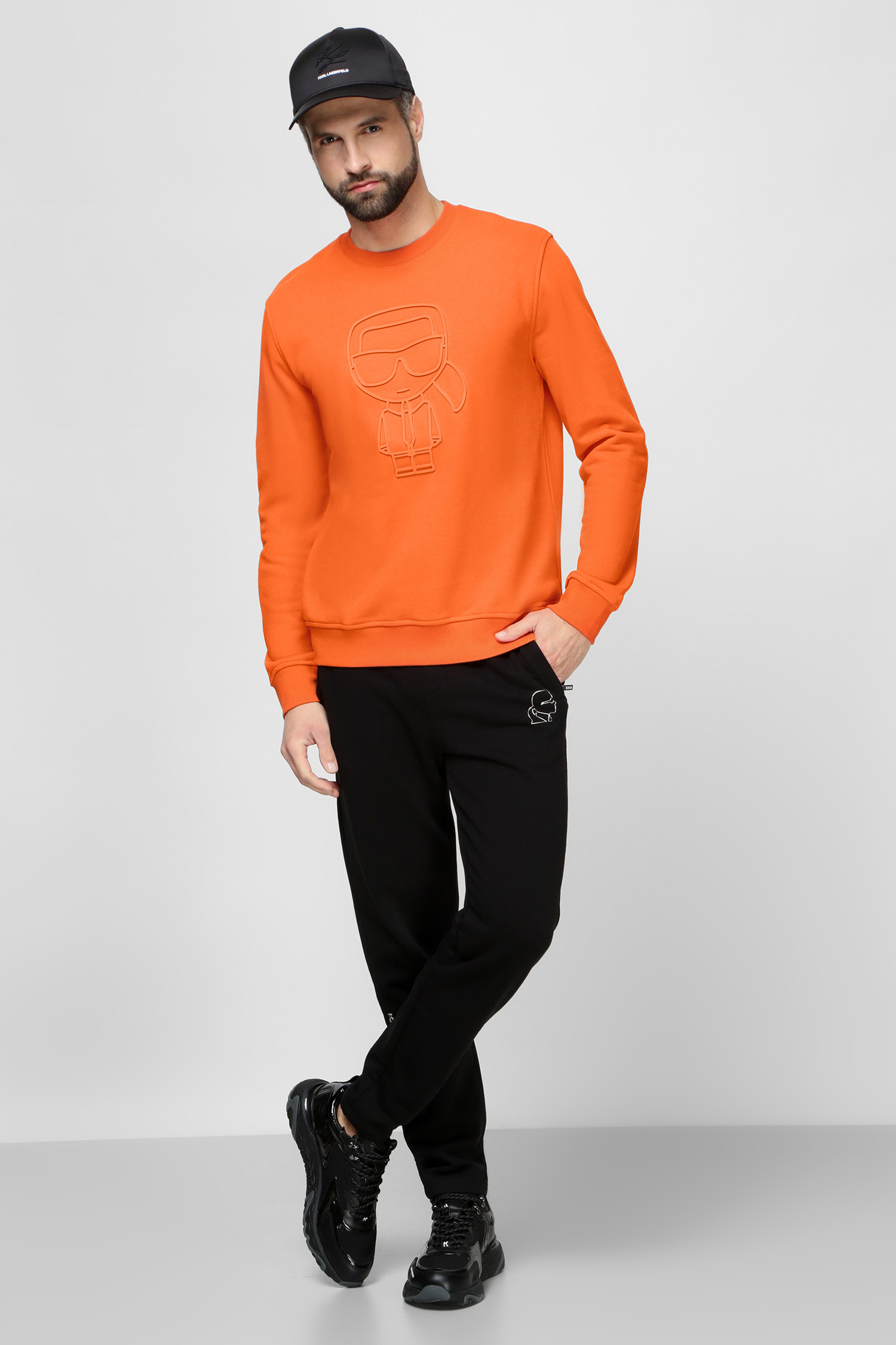 Мужской оранжевый свитшот Karl Lagerfeld 521900.705089;180