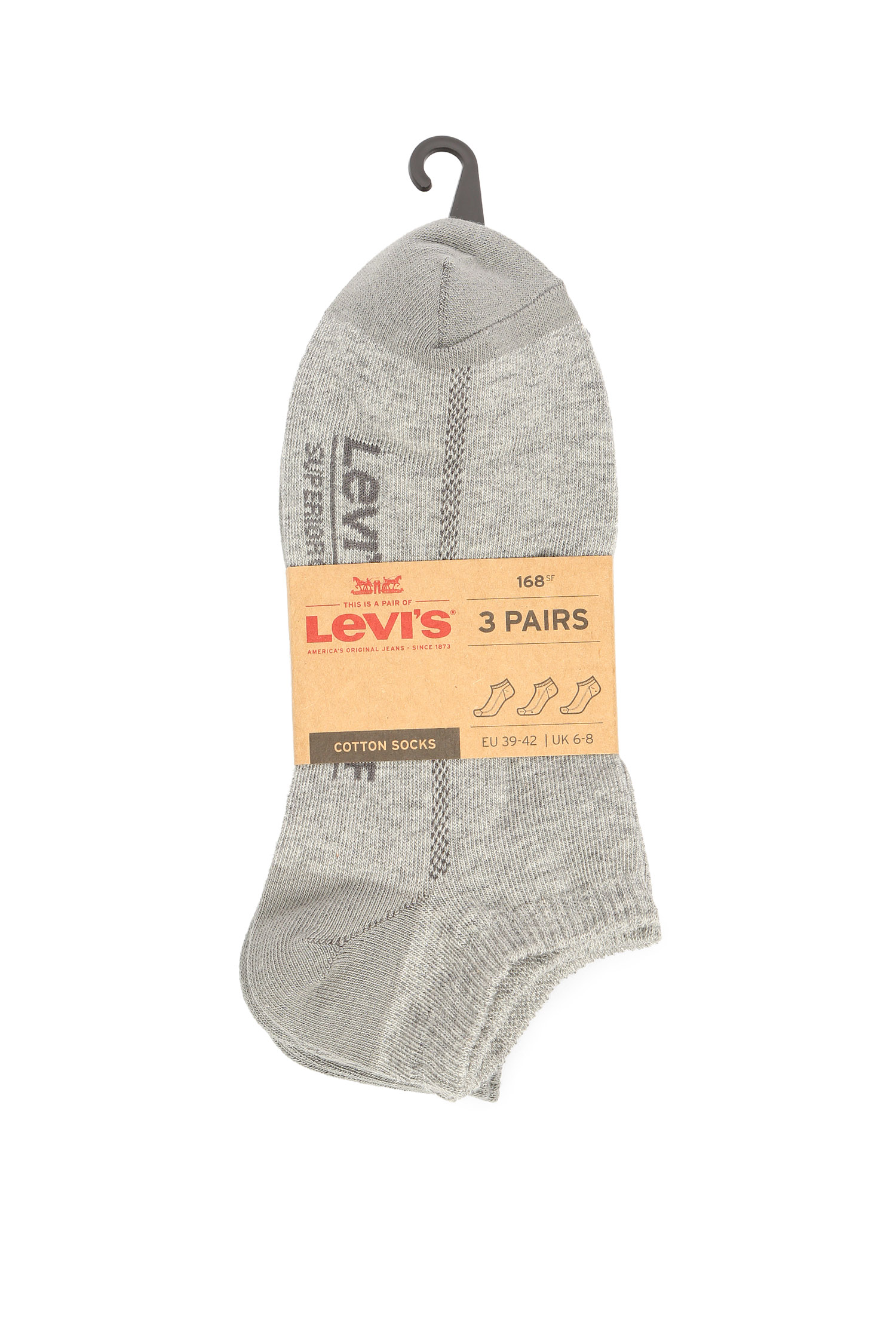Мужские серые носки (3 пары) Levi’s® 63022001;758