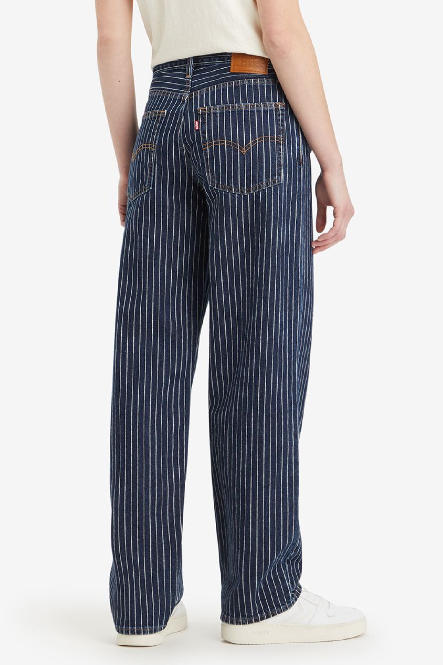 Женские темно-синие джинсы в полоску Baggy Dad Levi’s® A3494;0047