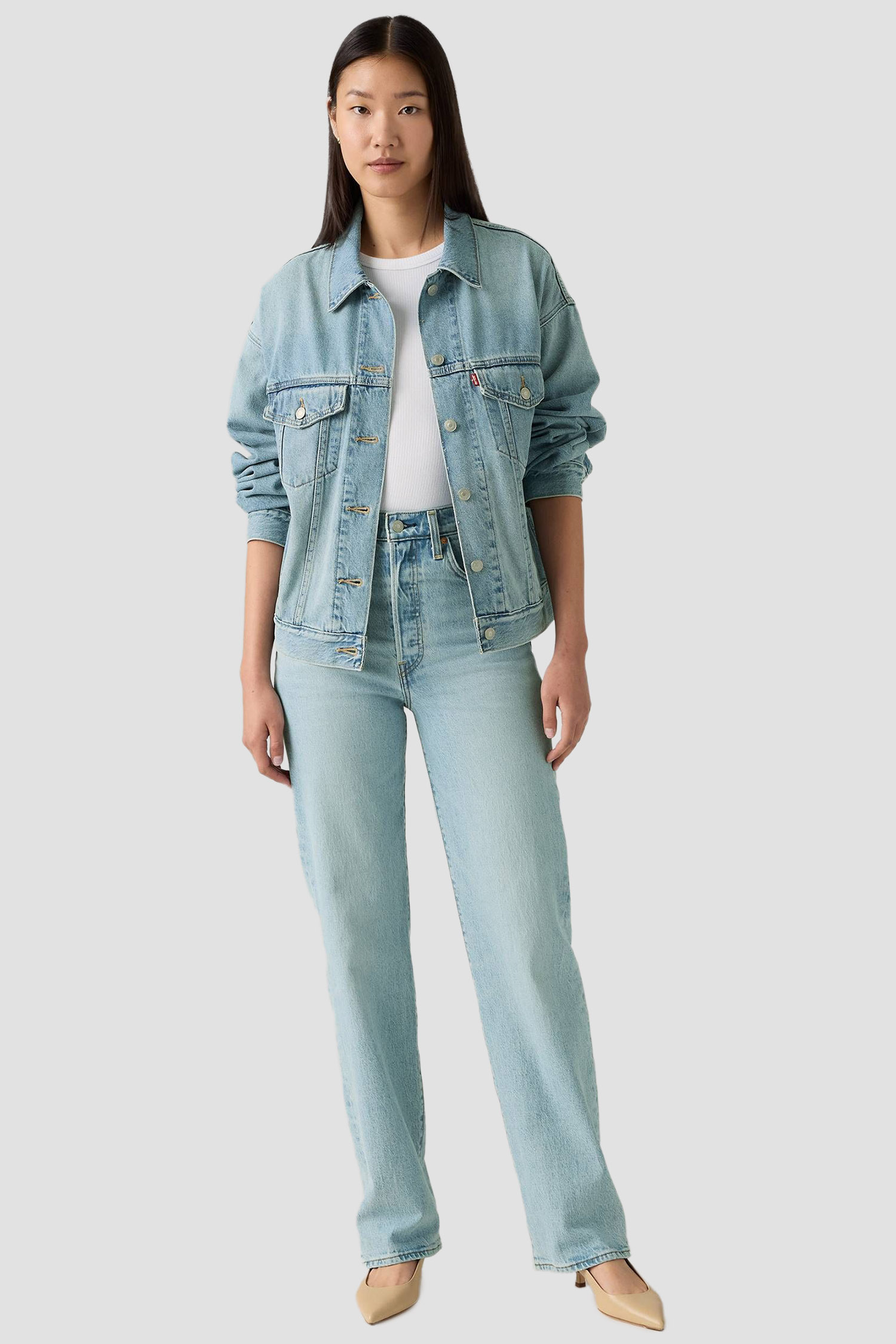 Жіночі блакитні джинси Ribcage Full Length Levi’s® 79078;0045