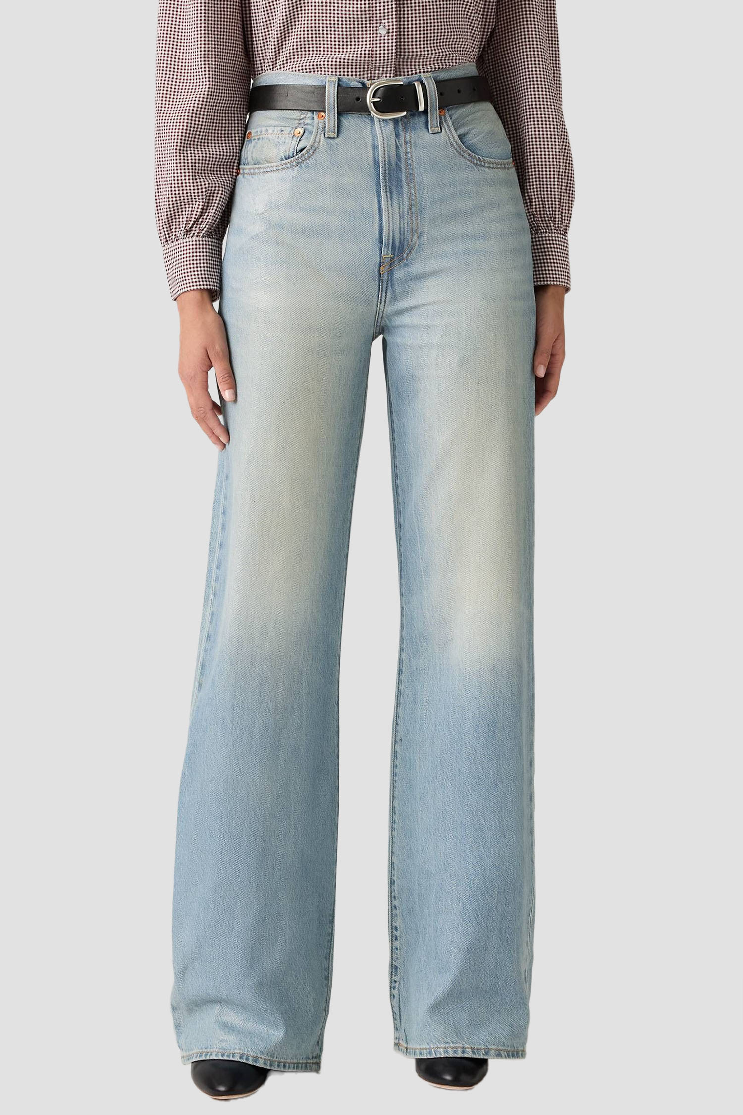 Женские голубые джинсы Ribcage Wide Leg Levi’s® A6081;0069