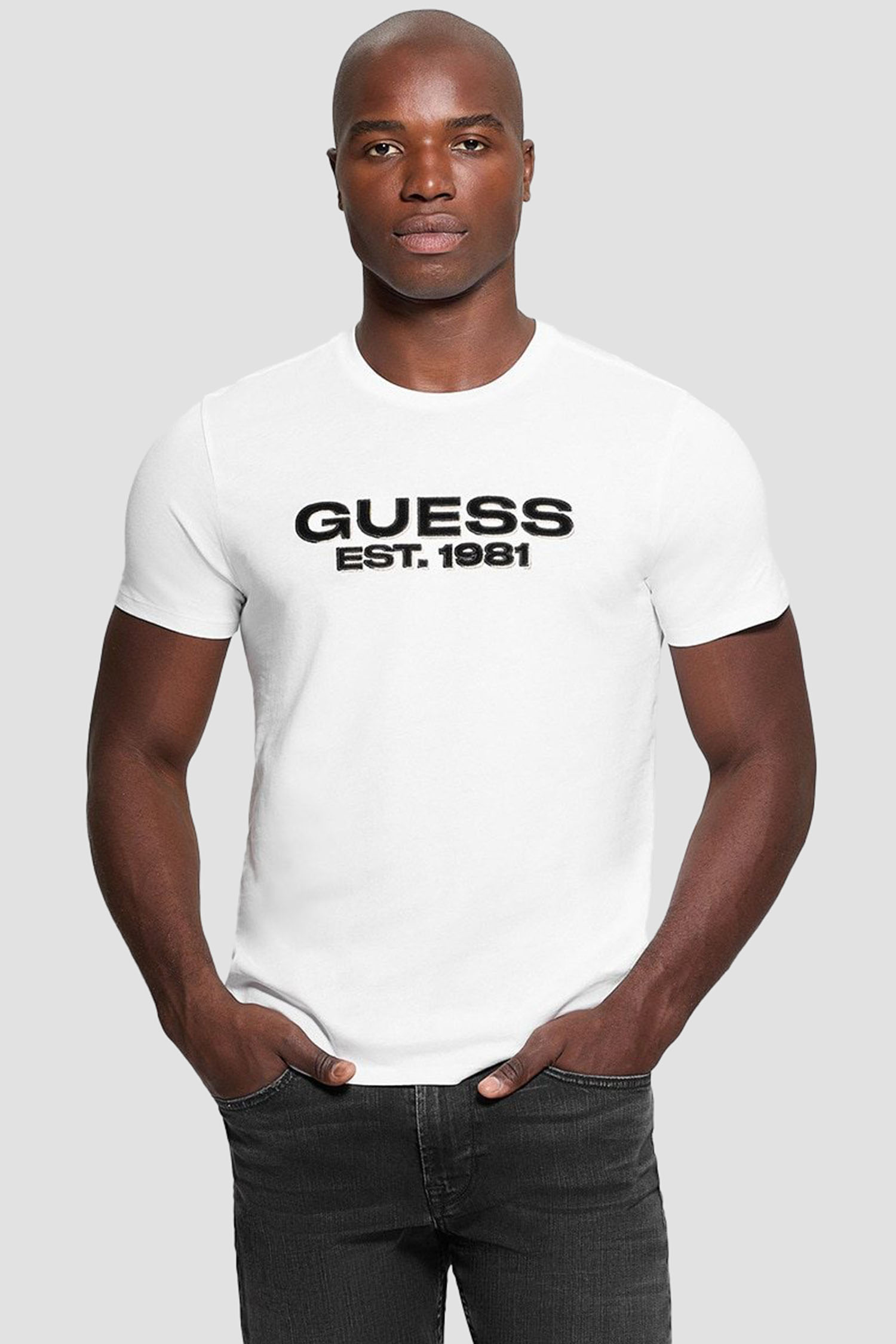 Чоловіча біла футболка Guess M5RI50.K9RM1;G011
