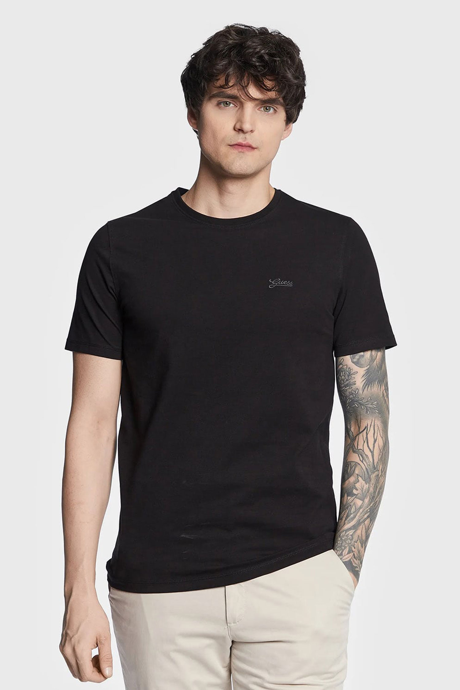 Мужская черная футболка Guess M3GI70.KBMS0;JBLK
