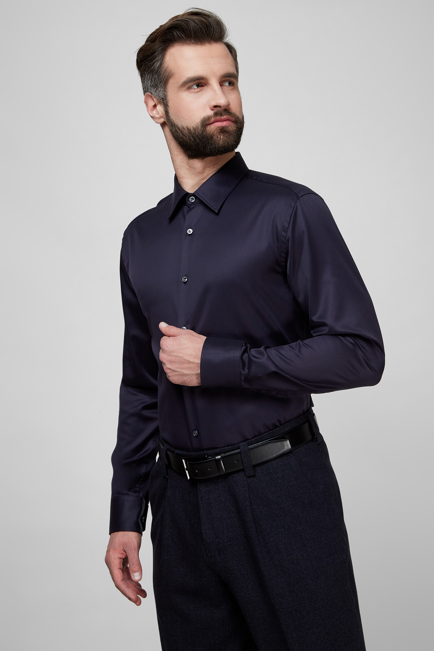 Чоловіча темно-синя сорочка BOSS 50464832;404