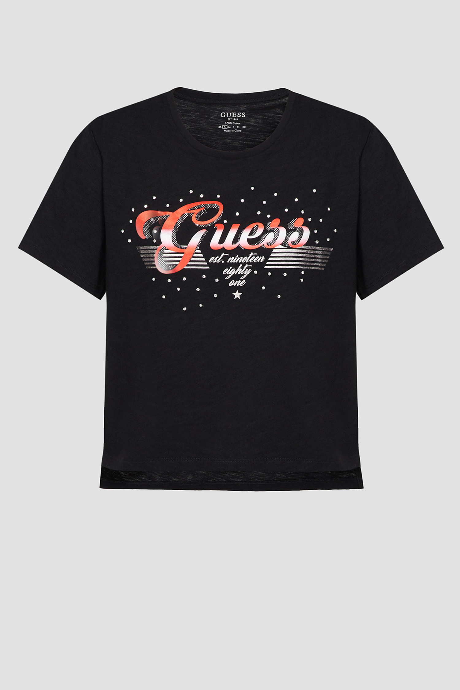 Жіноча чорна футболка Guess W3GI33.KB3P0;JBLK